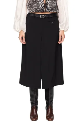 ThermalRegulatingLining Adjustable loop Adeline Wool Suiting Belted Culotte