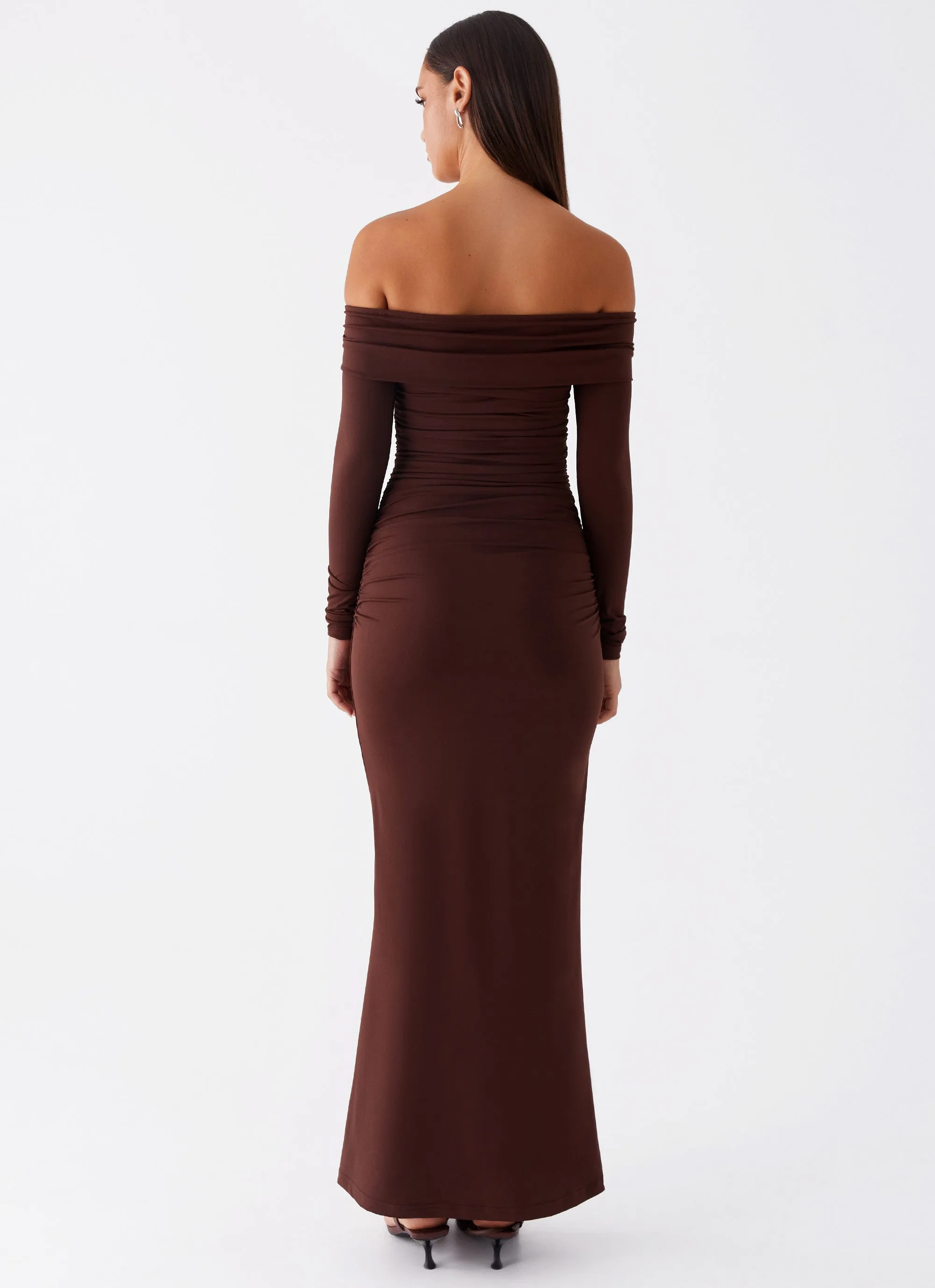 Rudy Long Sleeve Maxi Dress - Chocolate Fresh Outfit Daily Option