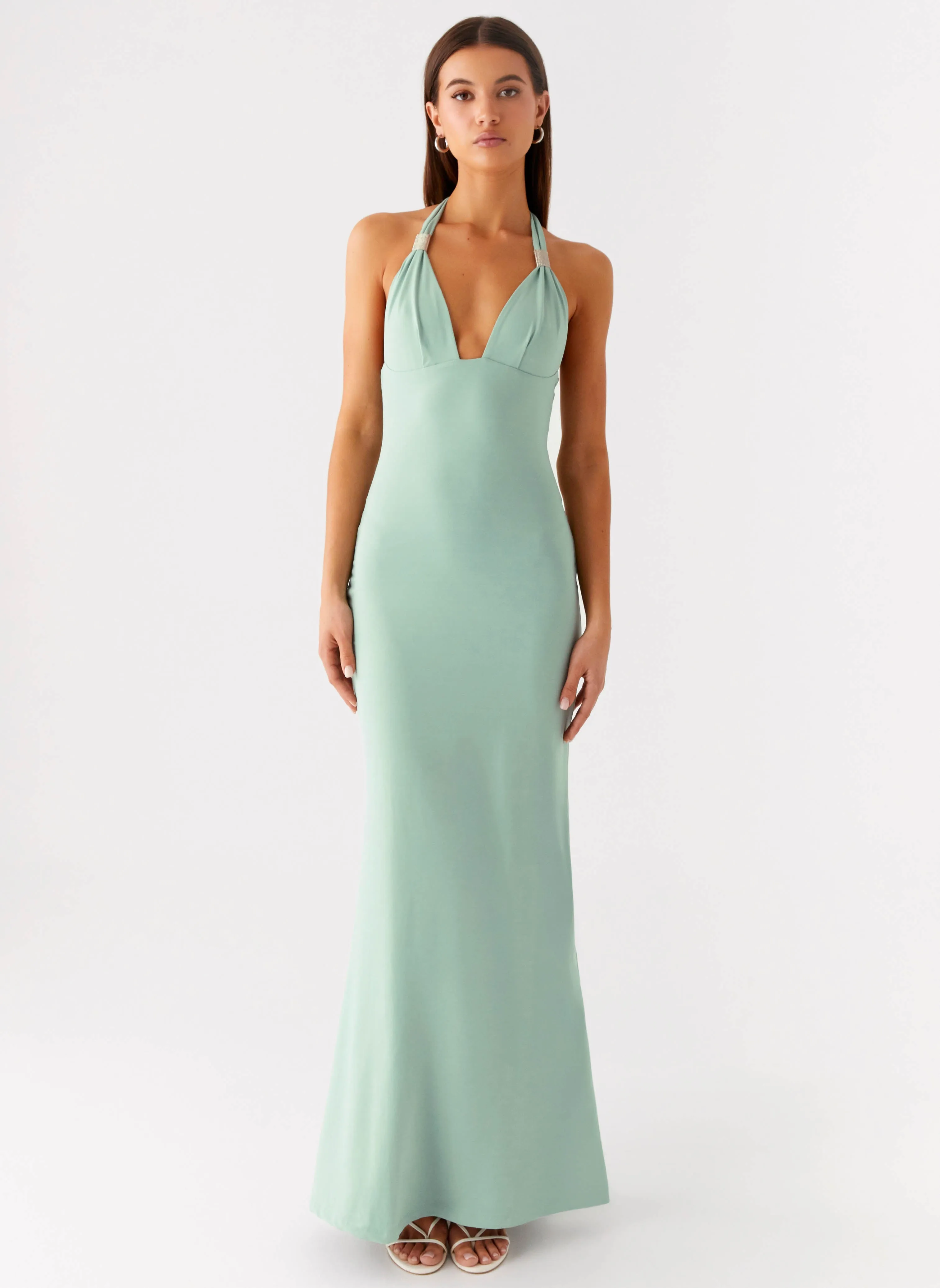 Fern Valley Maxi Dress - Sage Work Comfort Earth-Tone