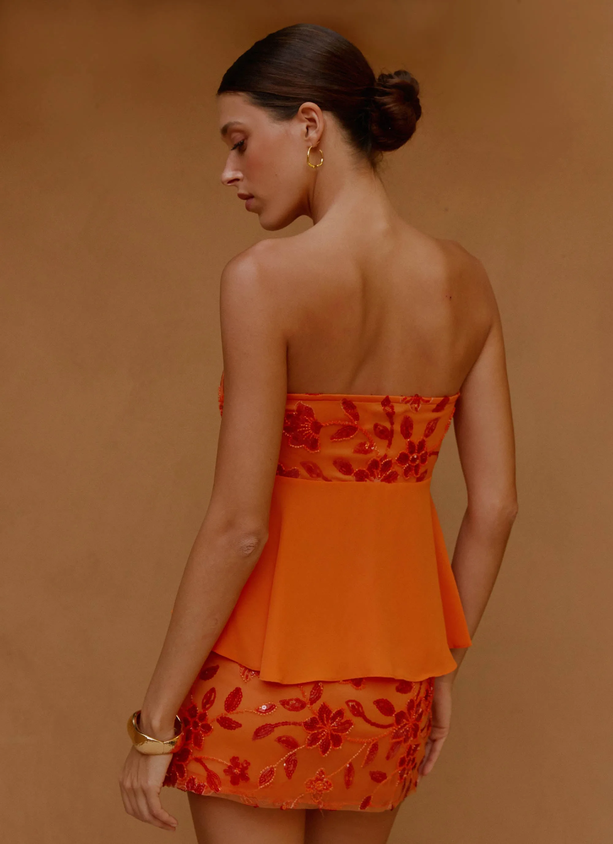 Kenya Beaded Halter Top - Orange Everyday Comfort Stylish Hoodie