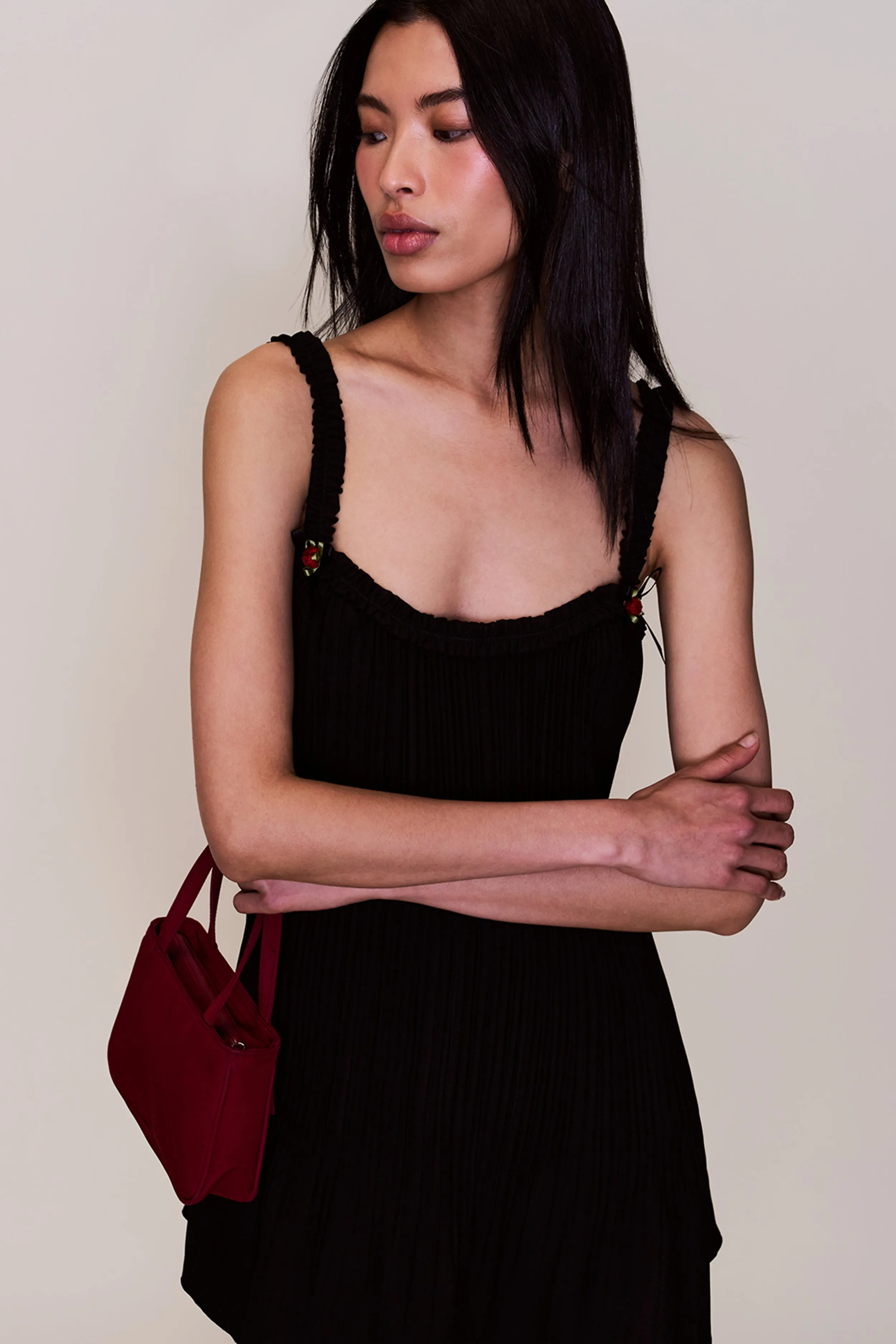 Penelope Plisse Dress Feminine Structure Chilly Comfort