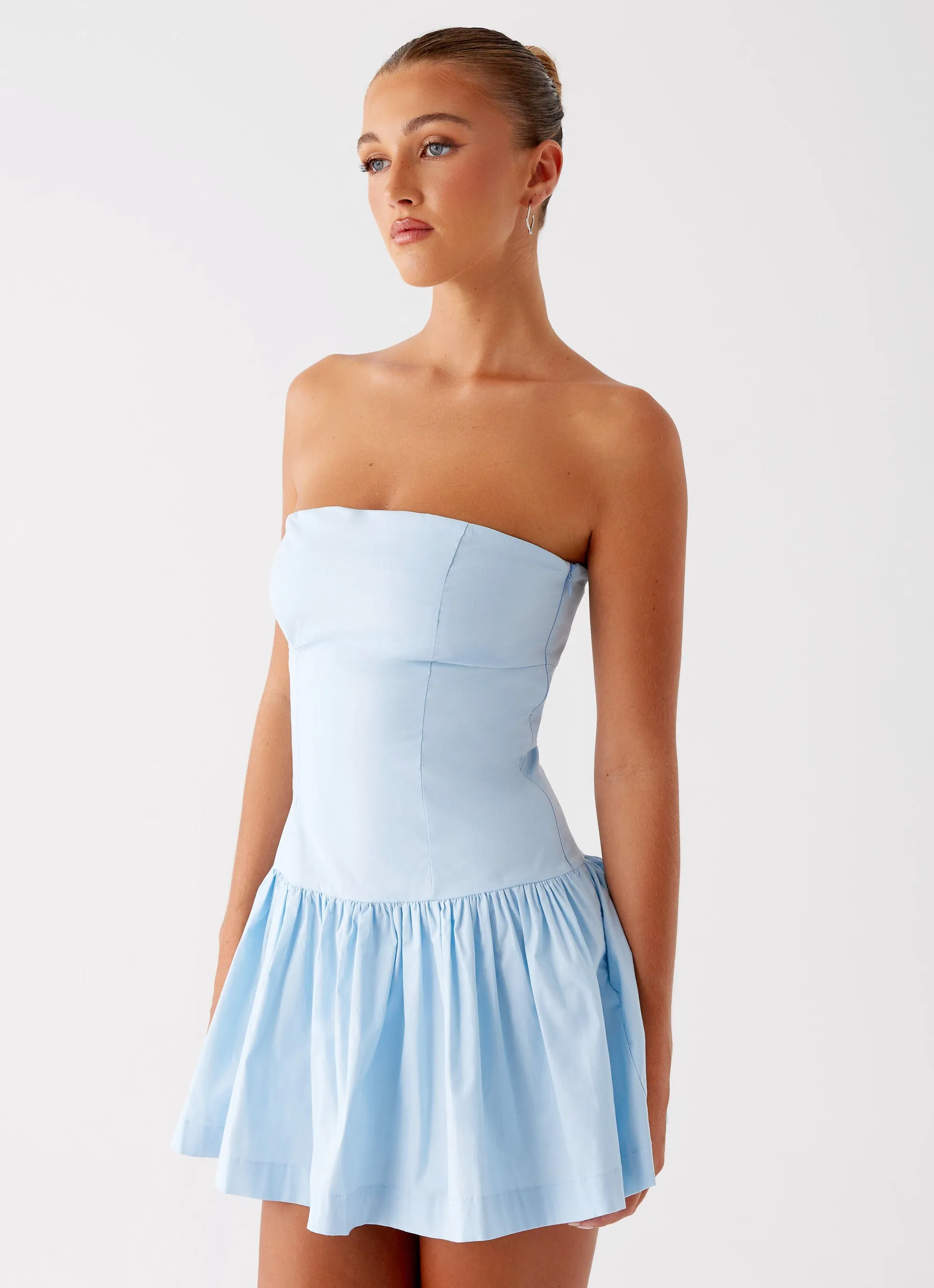Riviera Mini Dress - Blue Cozy Finish Neat Finish
