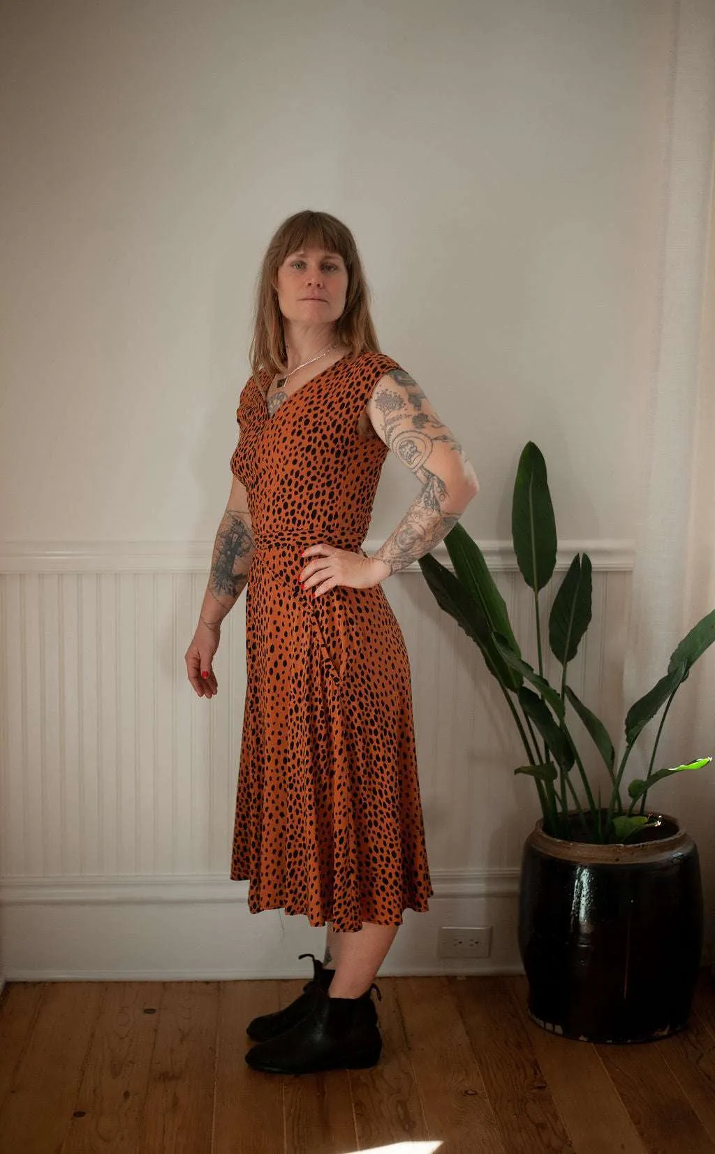 Wedding-Guest Xena Dress in Bam Bam Challis