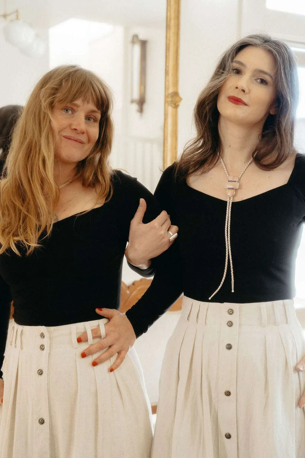 Durable Fabric Trices Skirt in Oat Cotton Crinkle