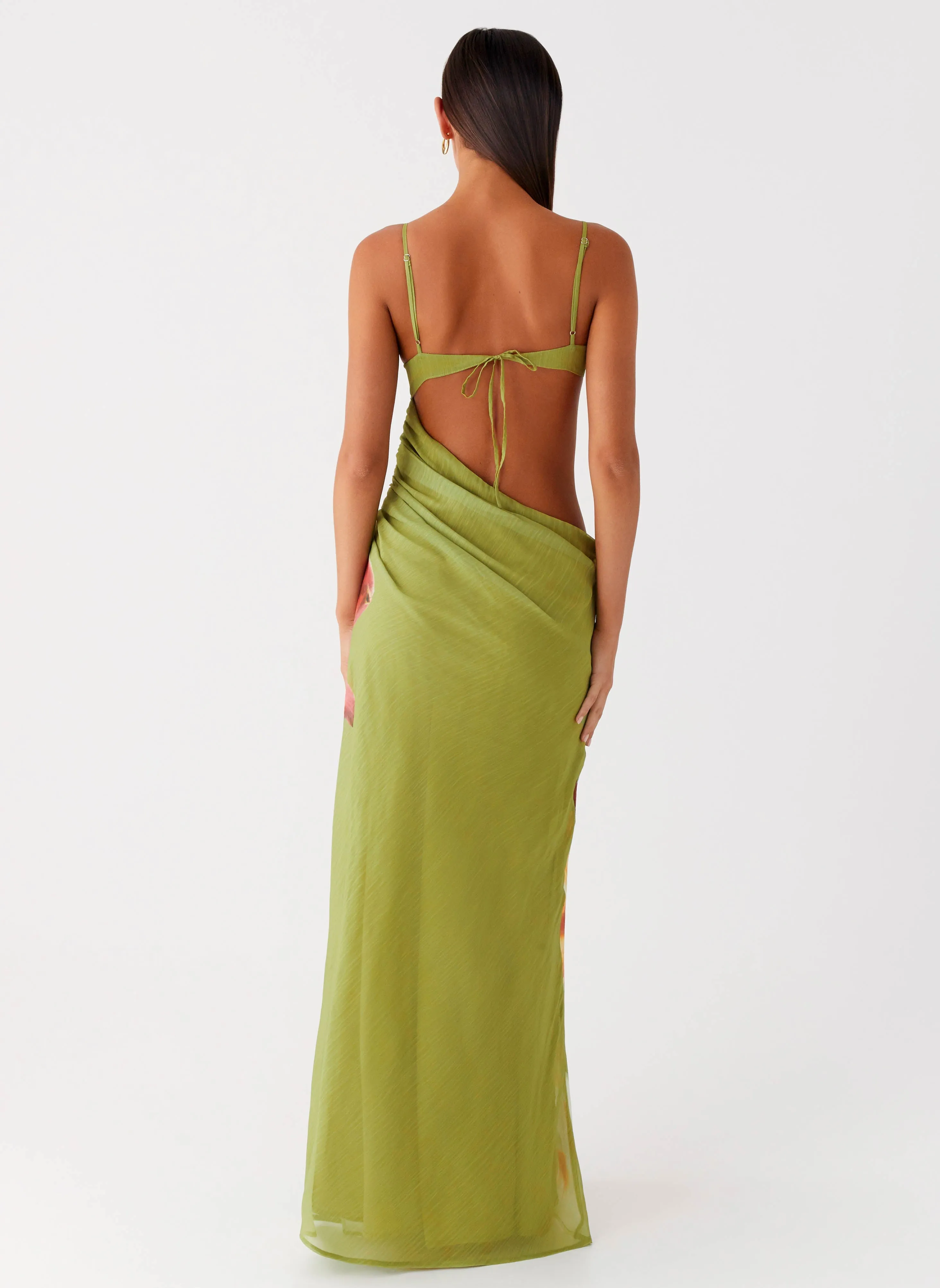 Playful-Detail Sharp Look Tropic Rush Cut Out Maxi Dress - Jungle Floral