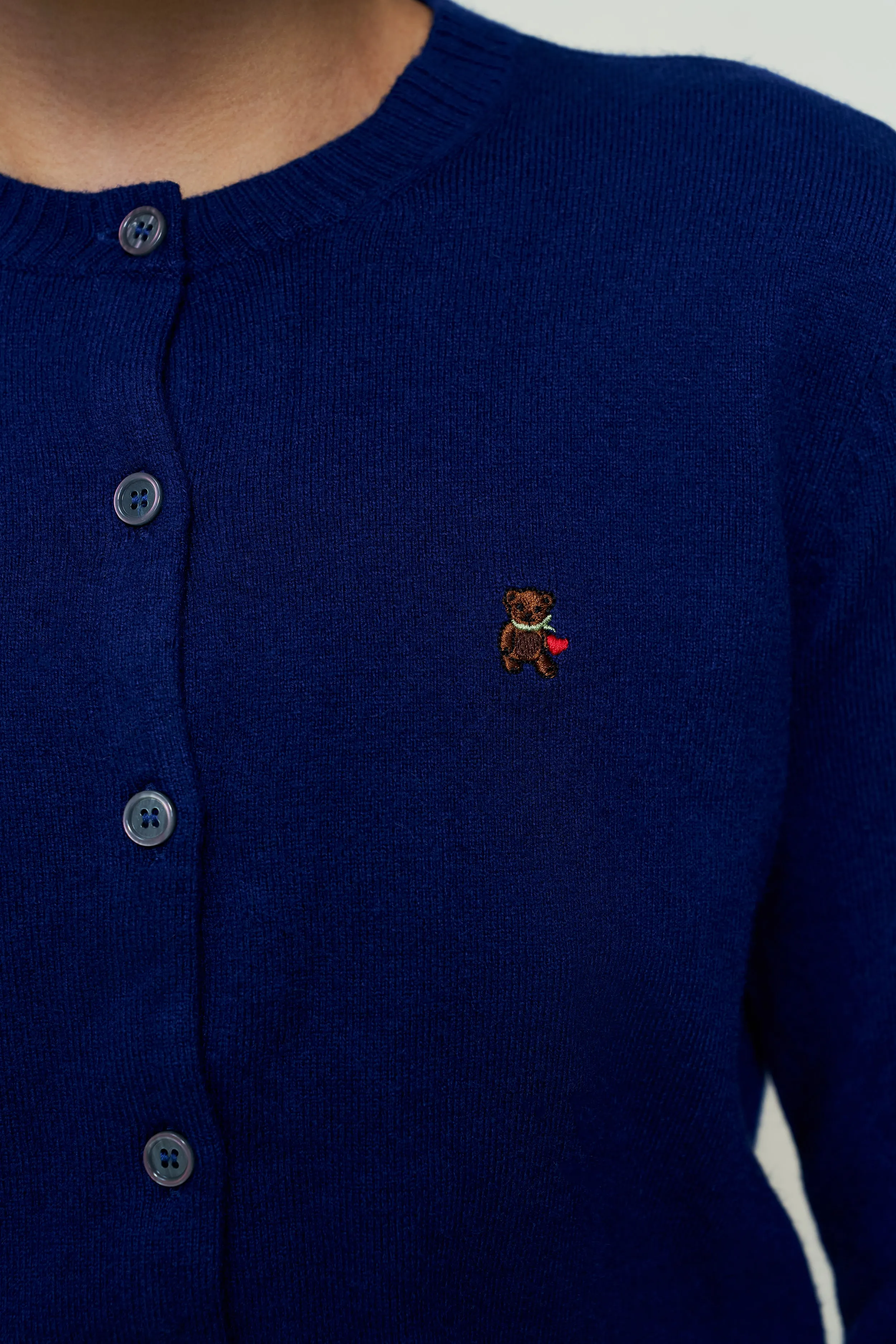 June Relaxed Wool Cardigan Fresh Layer Drop Shoulder Style