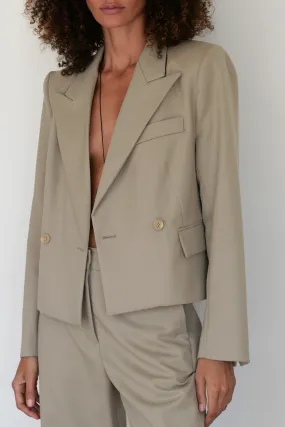 Tuxedo Blazer - Beige Quick Dry Coating