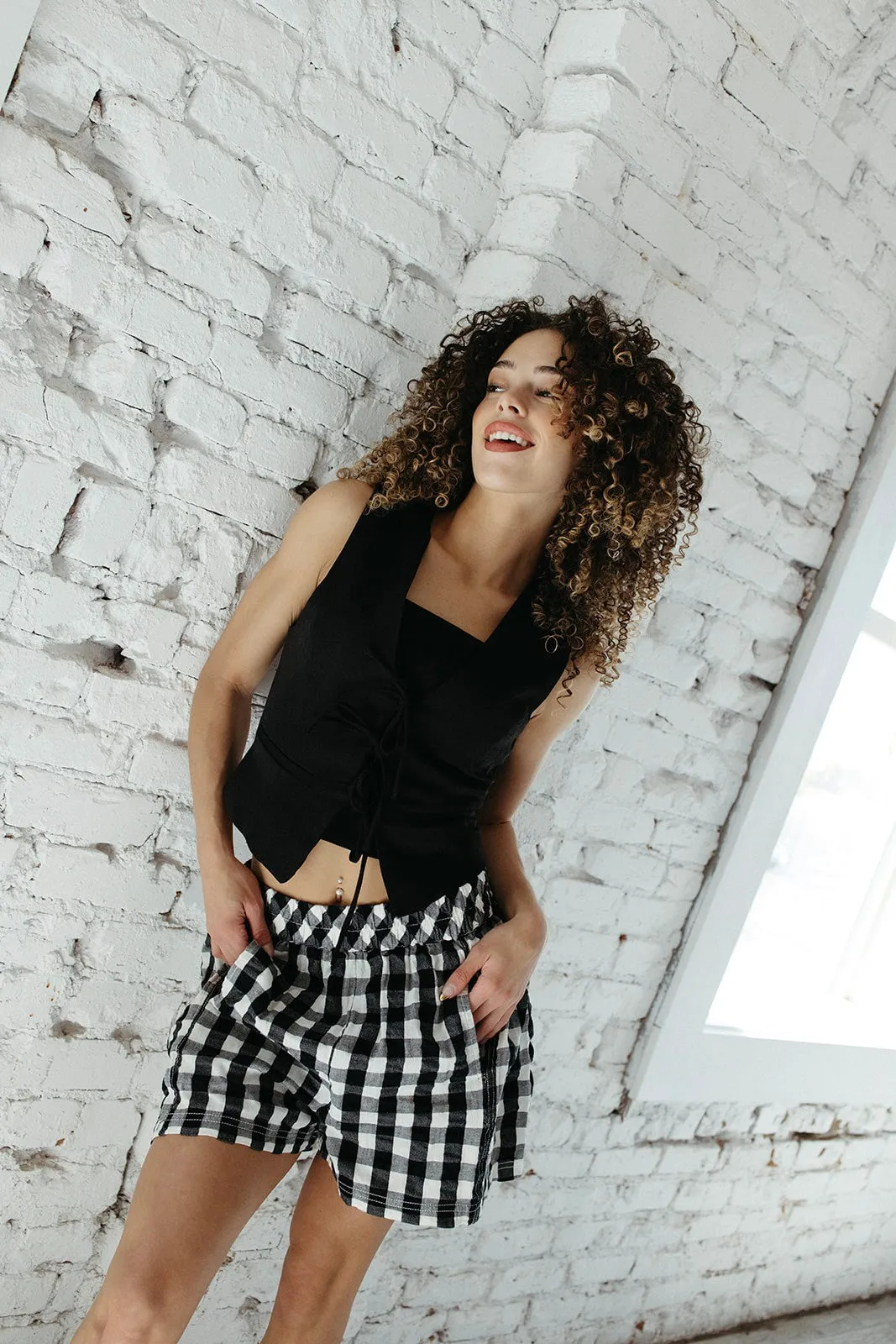 Tuxedo Twist Bow Tie Vest Ribbed Hemline MicrofiberTech