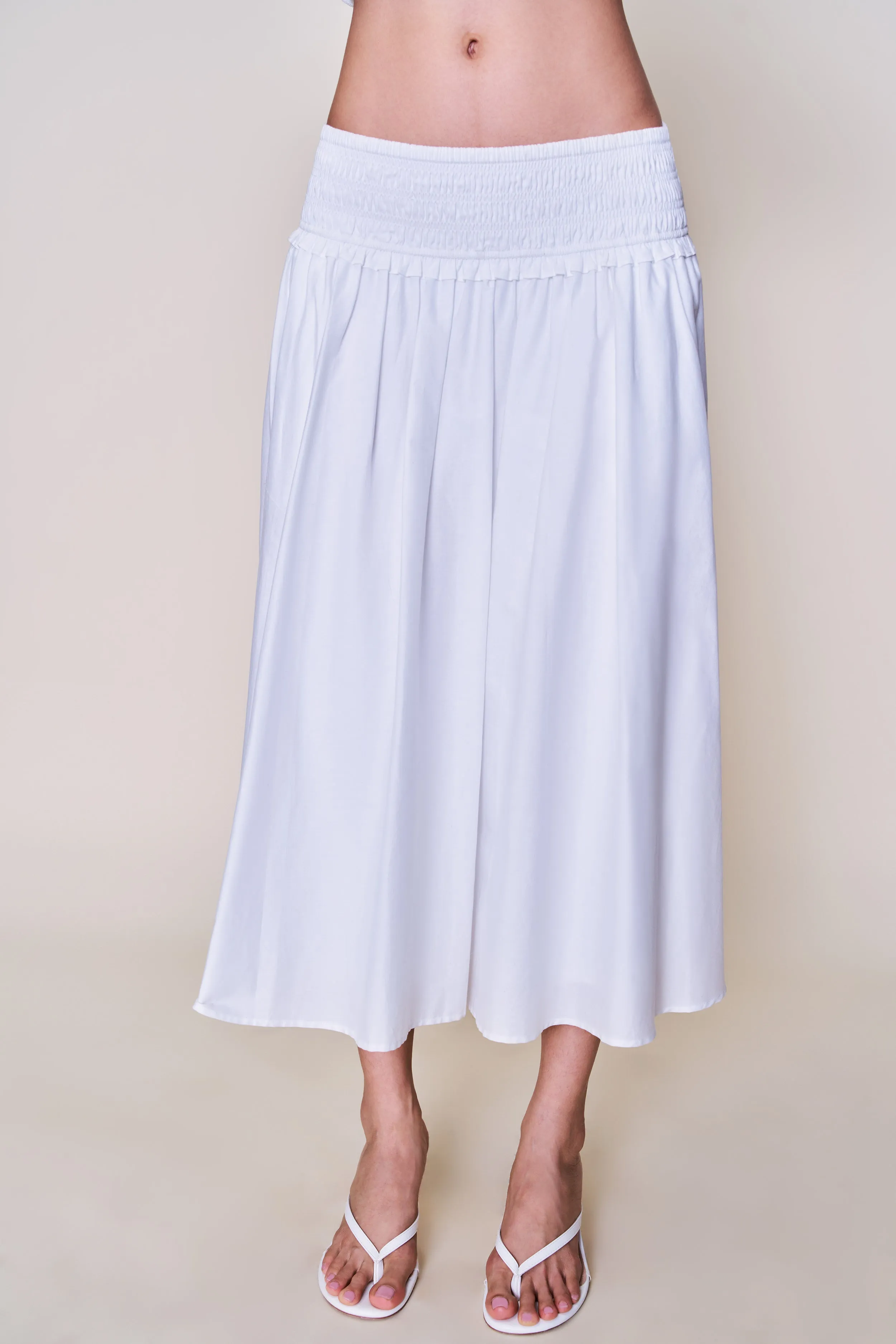 Fontana Skirt Reinforced Hemline Diagonal Slit