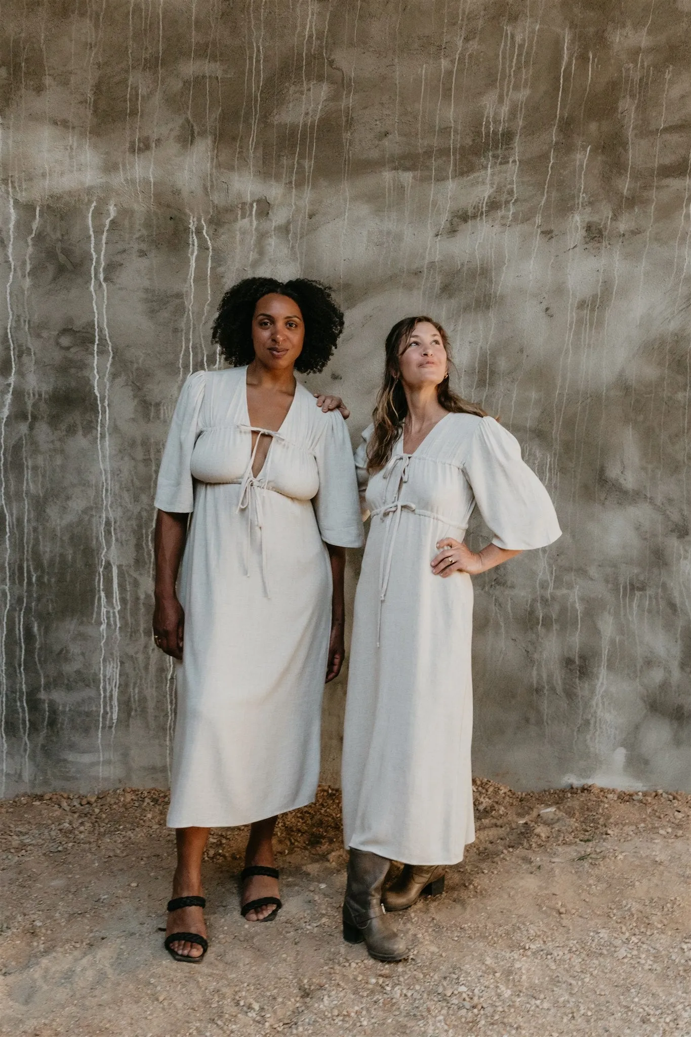 Tyrah Dress in Oat Linen Chic Statement