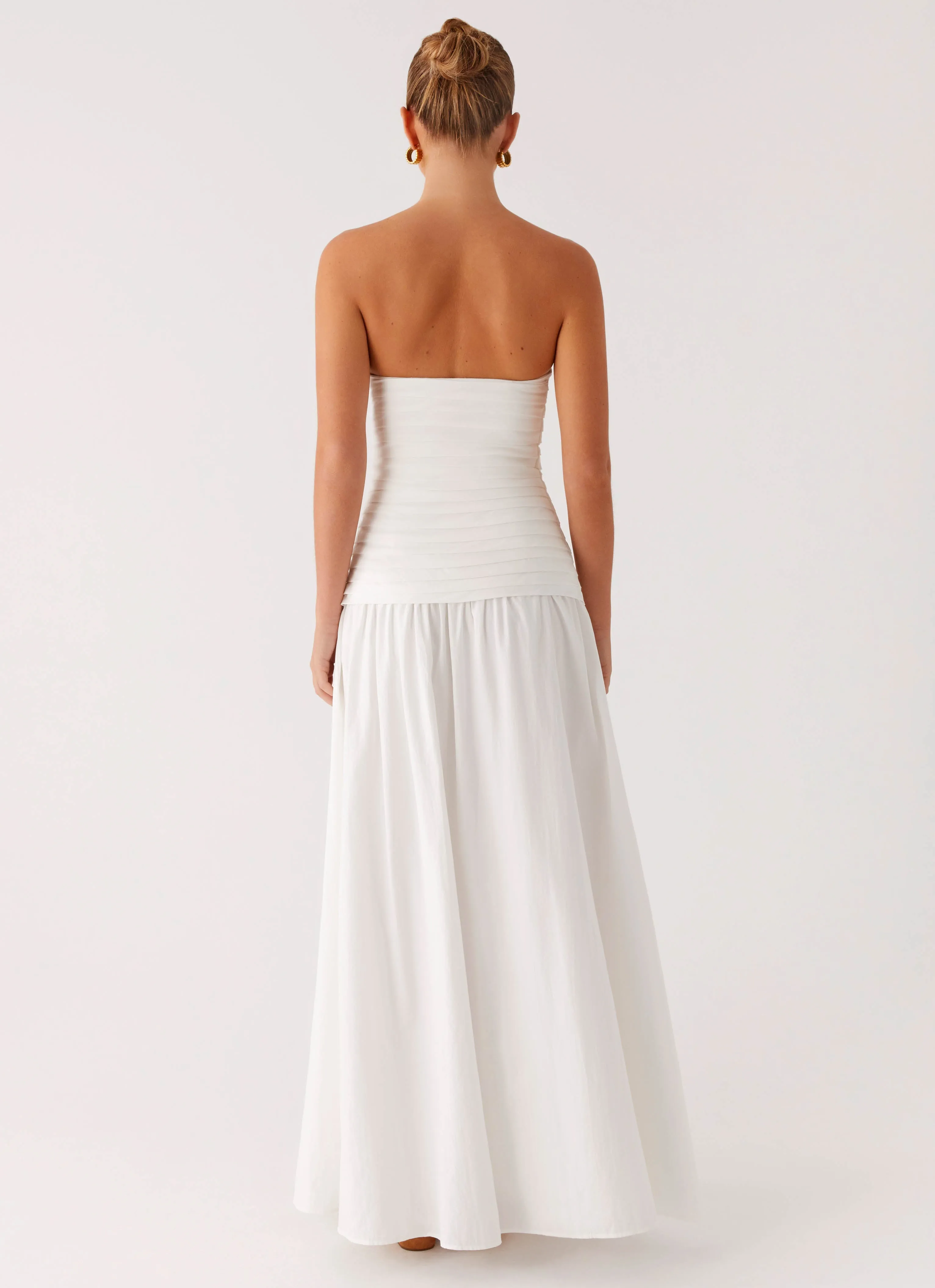Tyrah Maxi Dress - White Natural Flow