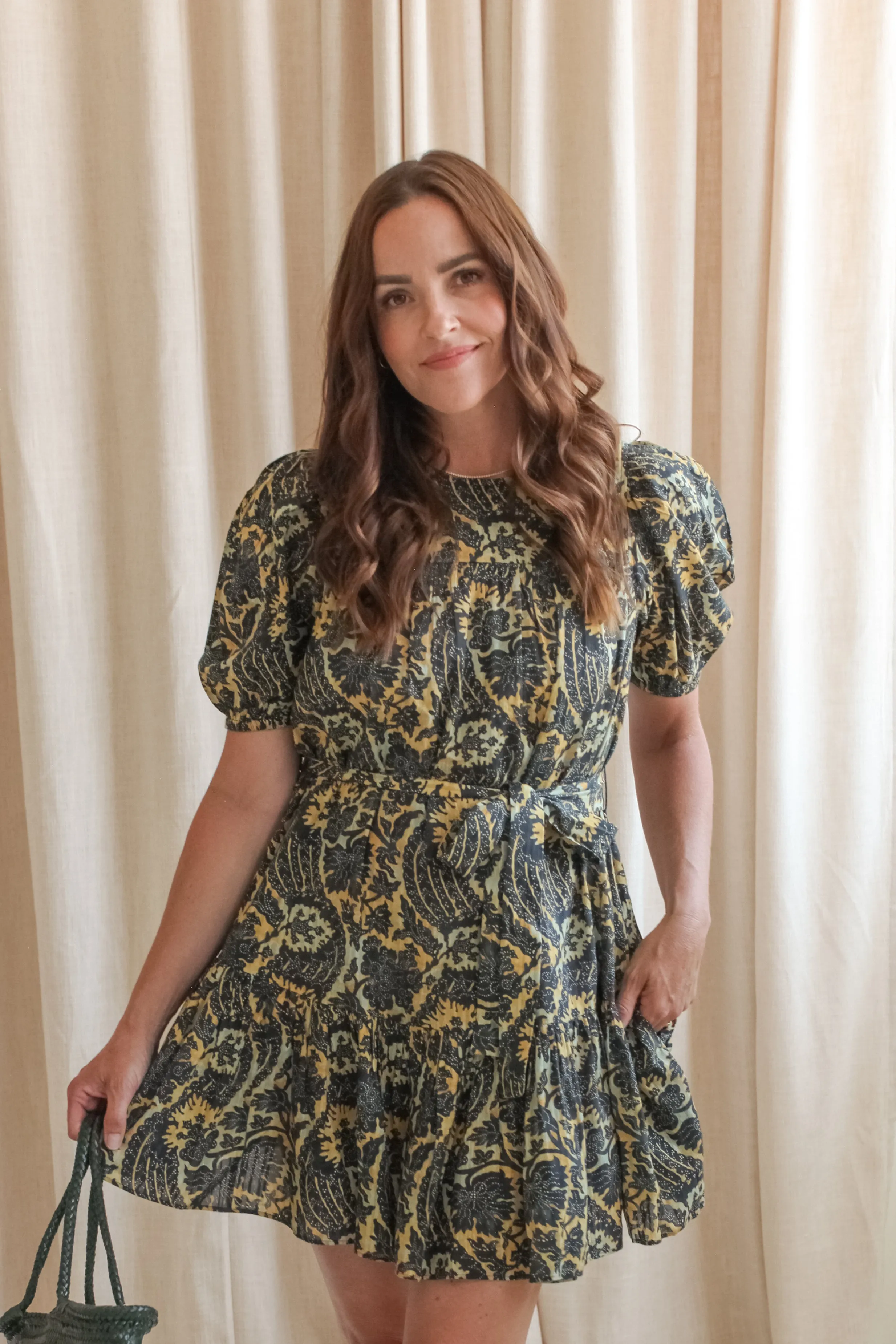 Event Ready Pretty Glow Ulla Johnson Rosalie Short Sleeve Mini Dress - Luna