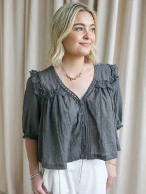 Activewear Top Demi Ruffle Blouse