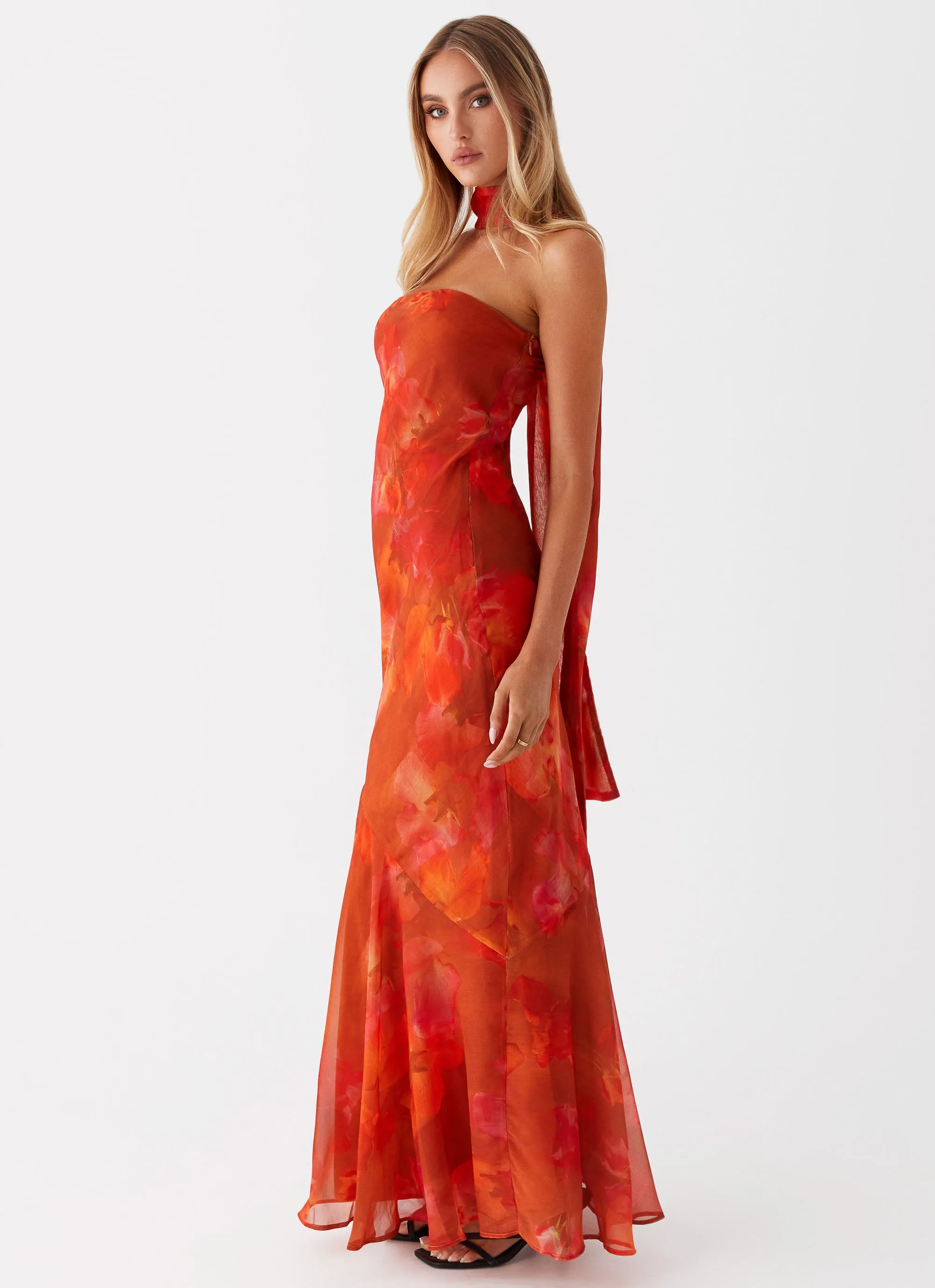 Walk Easy Under The Pagoda Maxi Dress - Amber