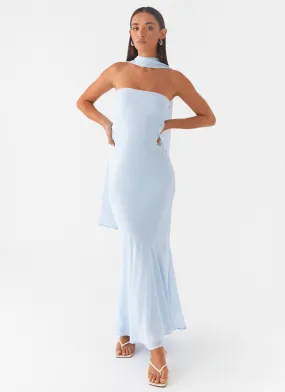 Under The Pagoda Maxi Dress - Blue boho vibe