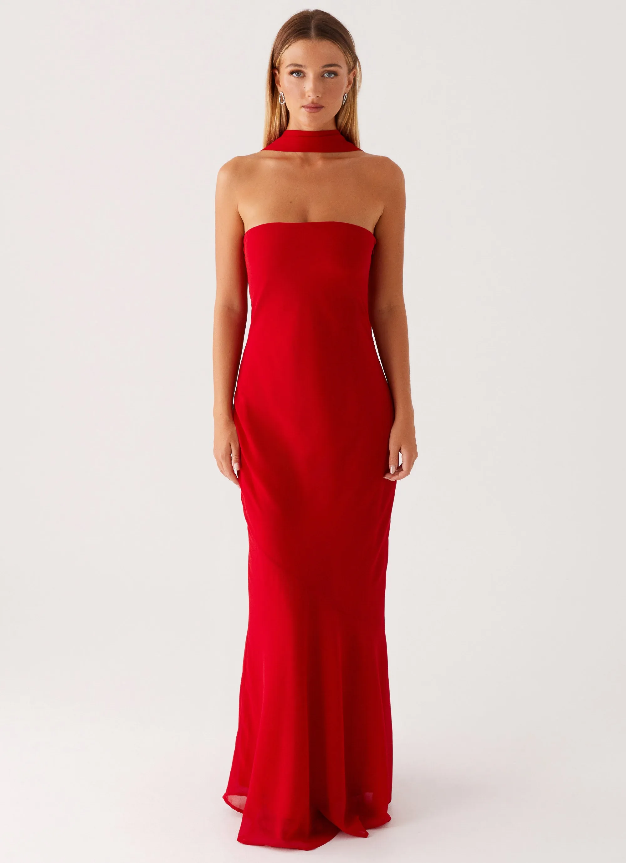 Under The Pagoda Maxi Dress - Red Versatile Comfort