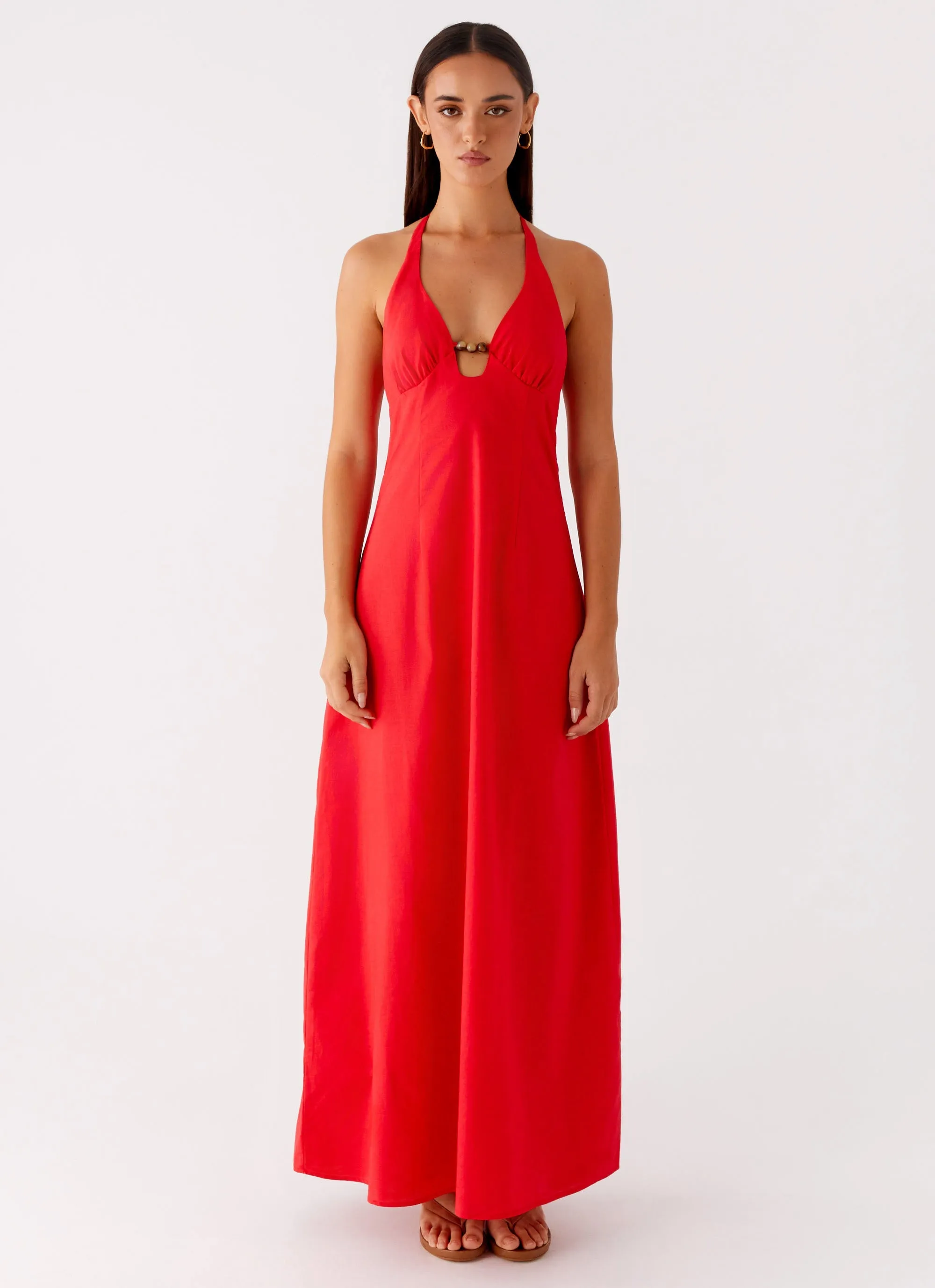 Zana Maxi Dress - Red Versatile-Style