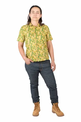 FlexibleKnit Comfortable Collar Unisex Button Up in Lemon Wood Sorrel