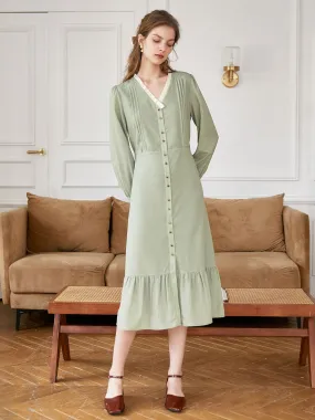 Relax Feel Adelyn V-Neck Polka Dot Midi Dress