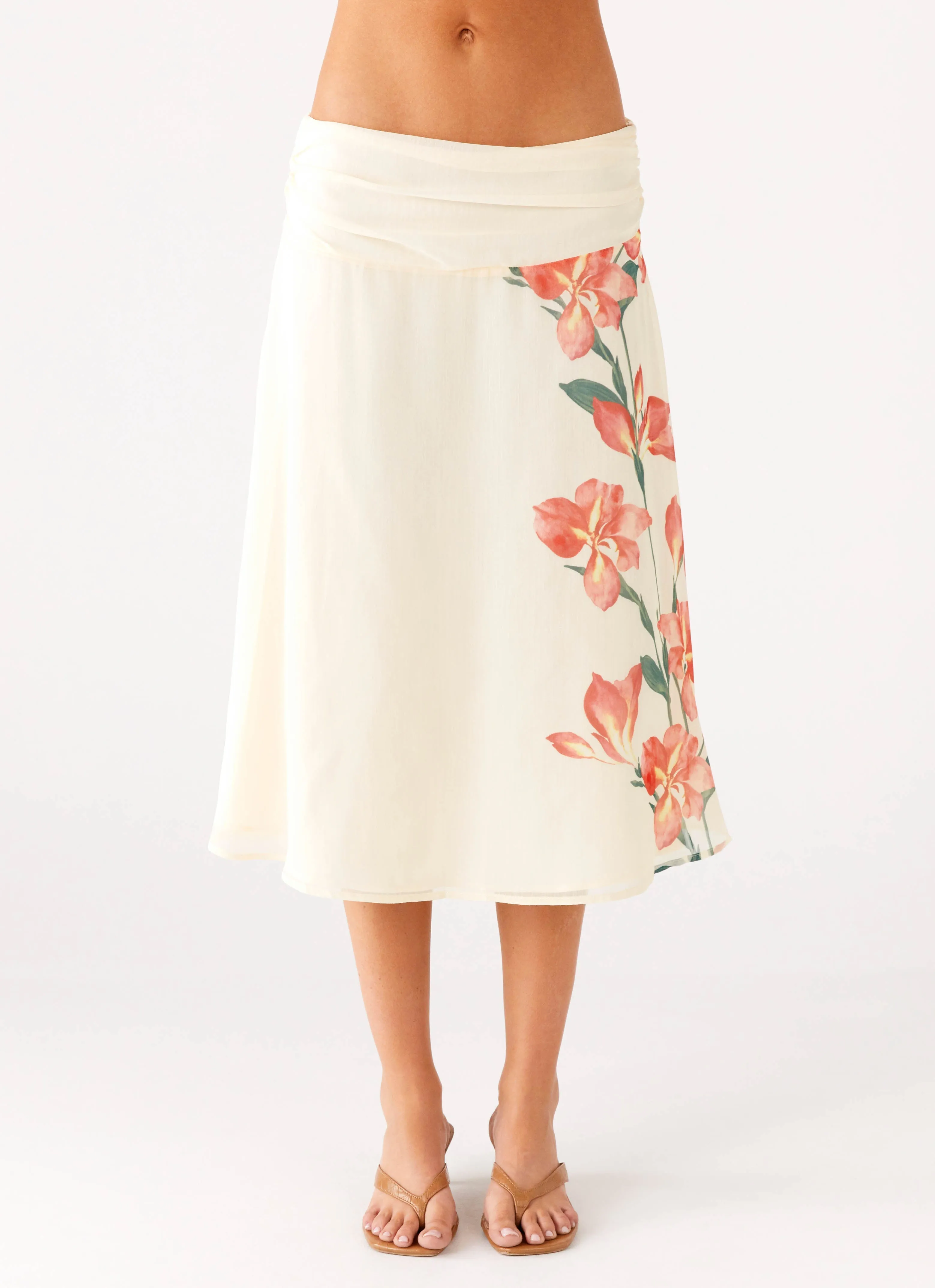Valley Midi Skirt - Siena Floral Gusseted Crotch