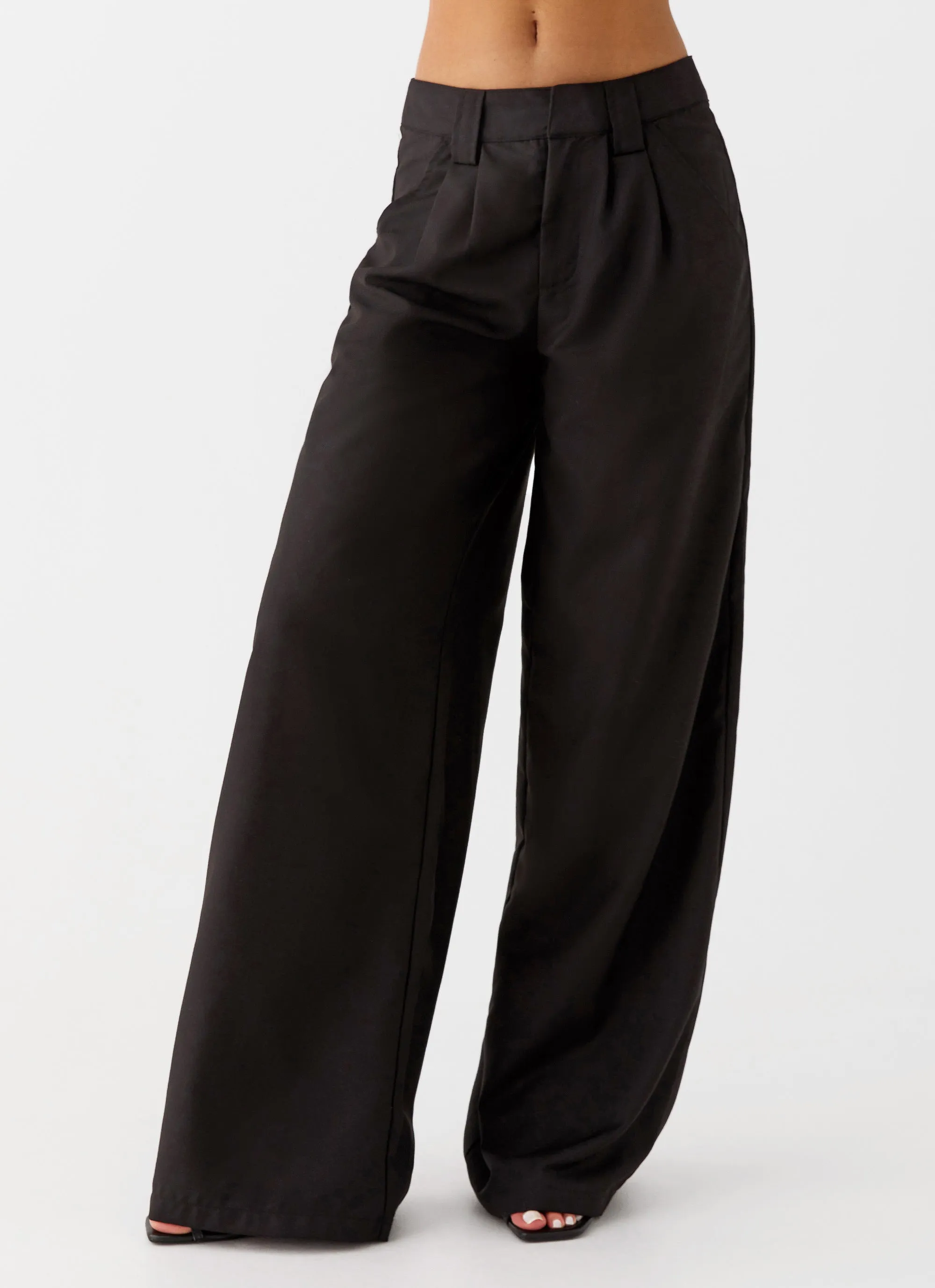 Siena Style Tailored Pants - Black Corduroy texture