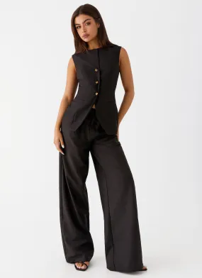Chilly Weather Fit Siena Style Tailored Pants - Black