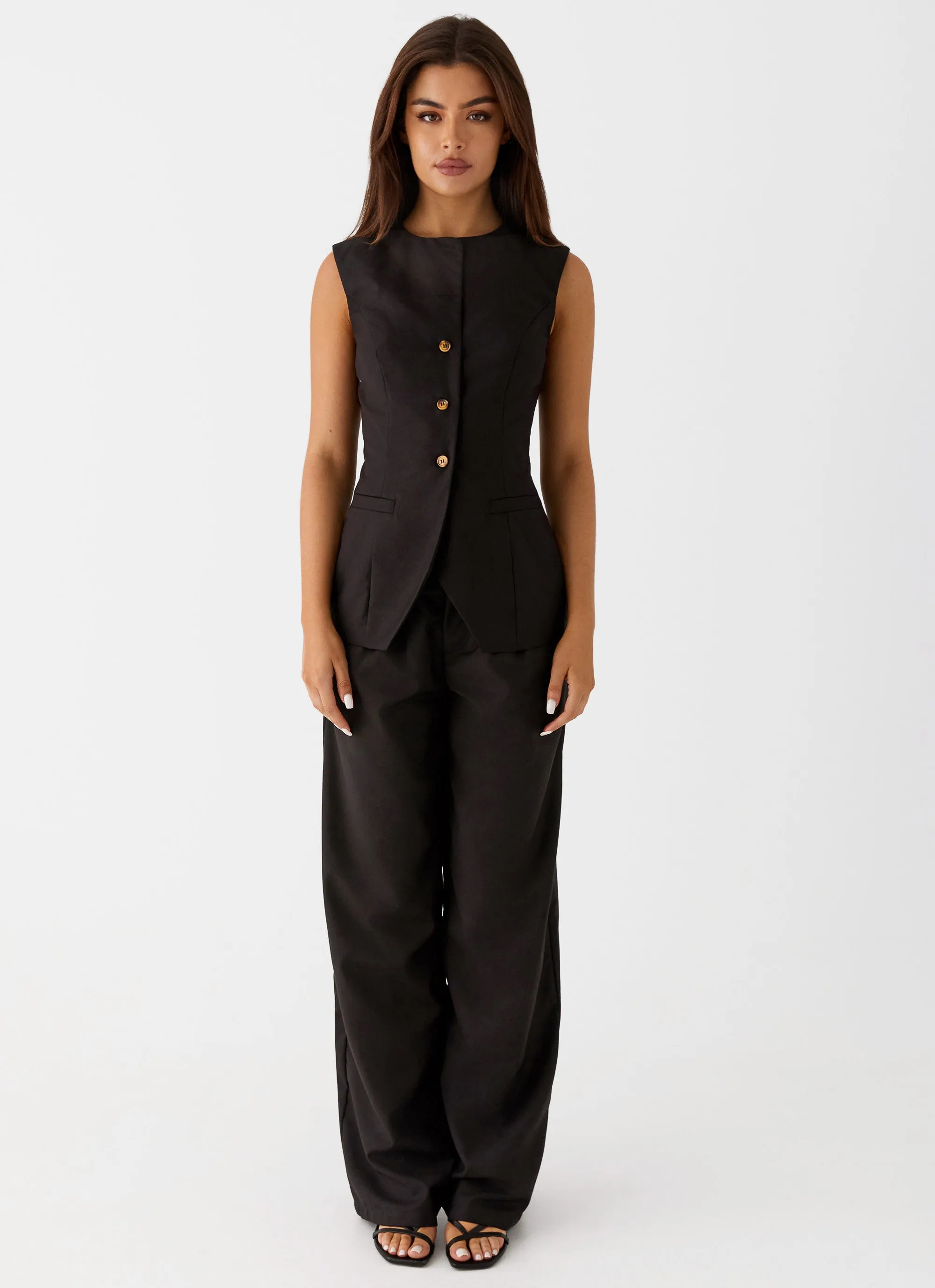 AbrasionResistant Siena Style Tailored Pants - Black