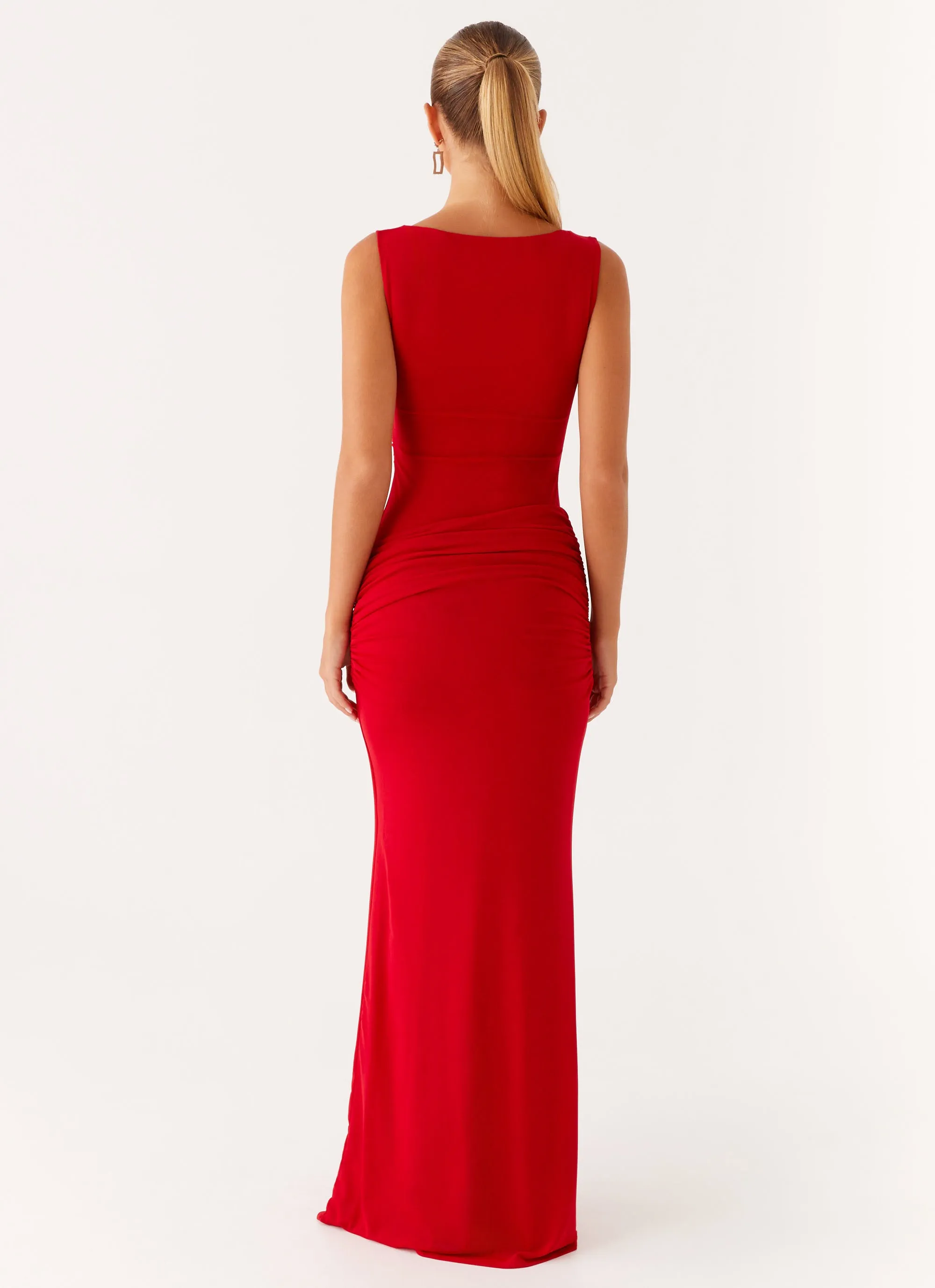 Missy Maxi Dress - Red Smooth Fit Boxy-Style