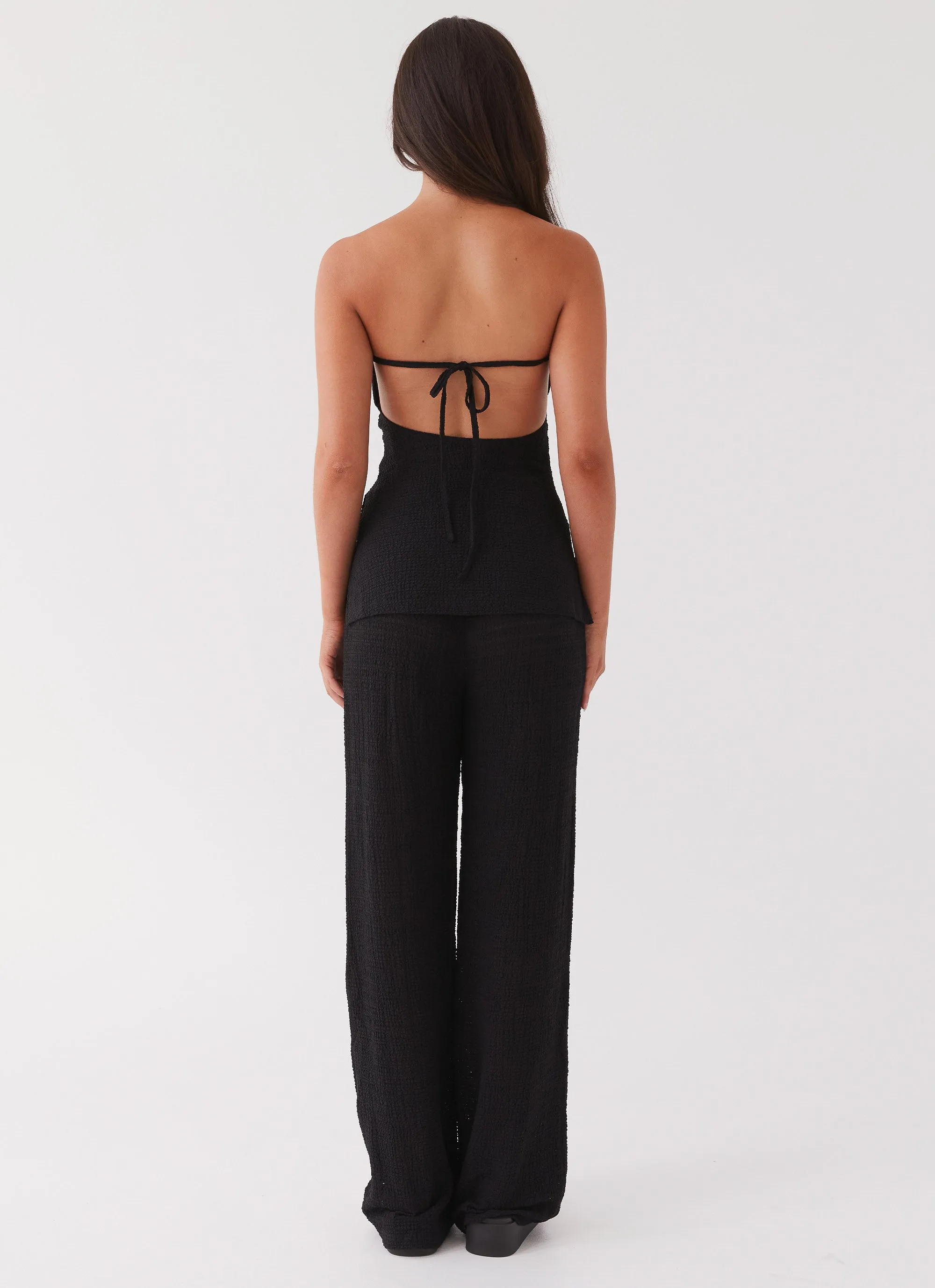 Jadey Waffle Pants - Black Urban Utility