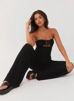 Jadey Waffle Pants - Black Quick drying material