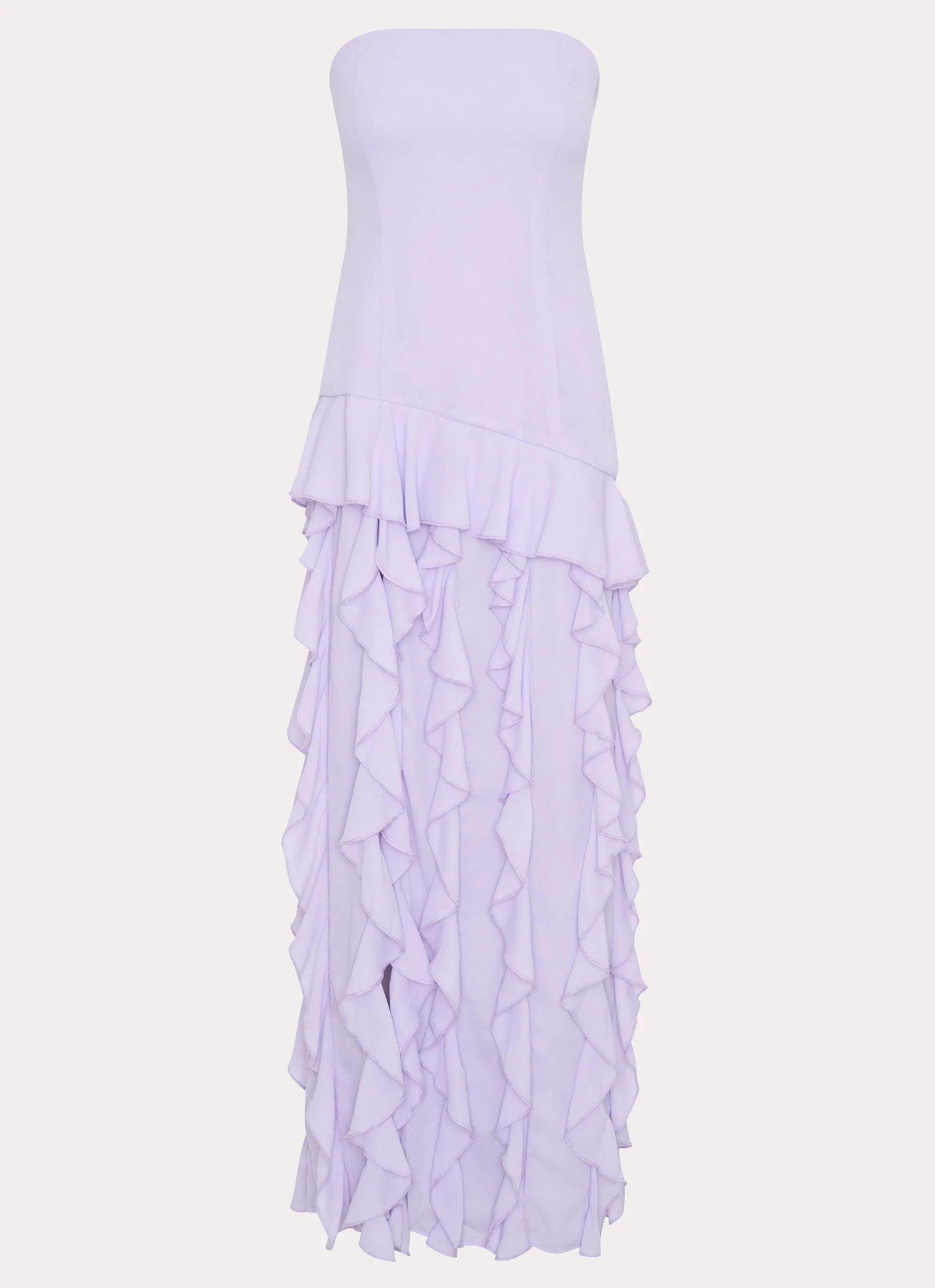 Edgy-Look Firefly Maxi Dress - Lilac