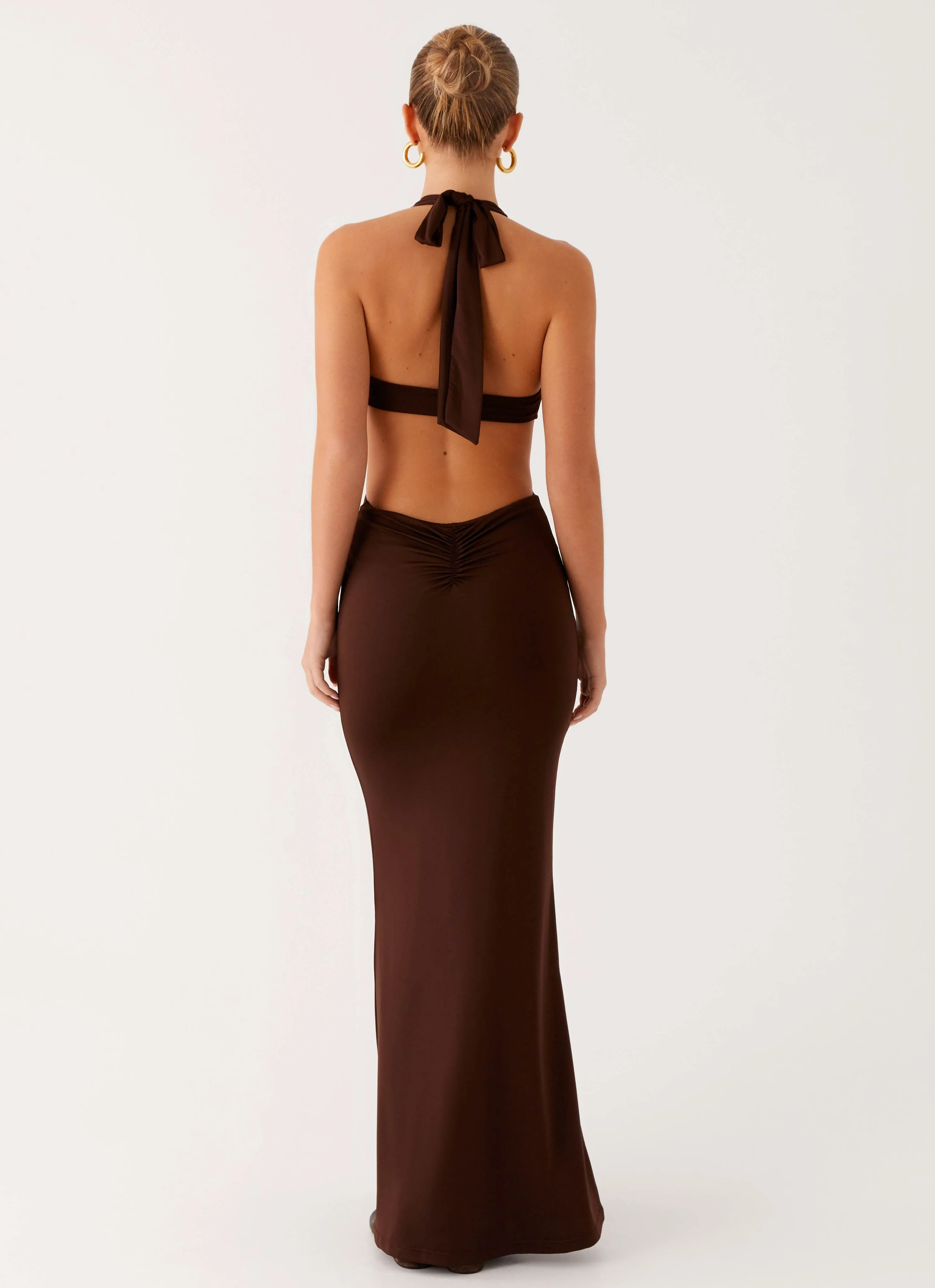 Modern Silhouette Shawnie Maxi Dress - Chocolate