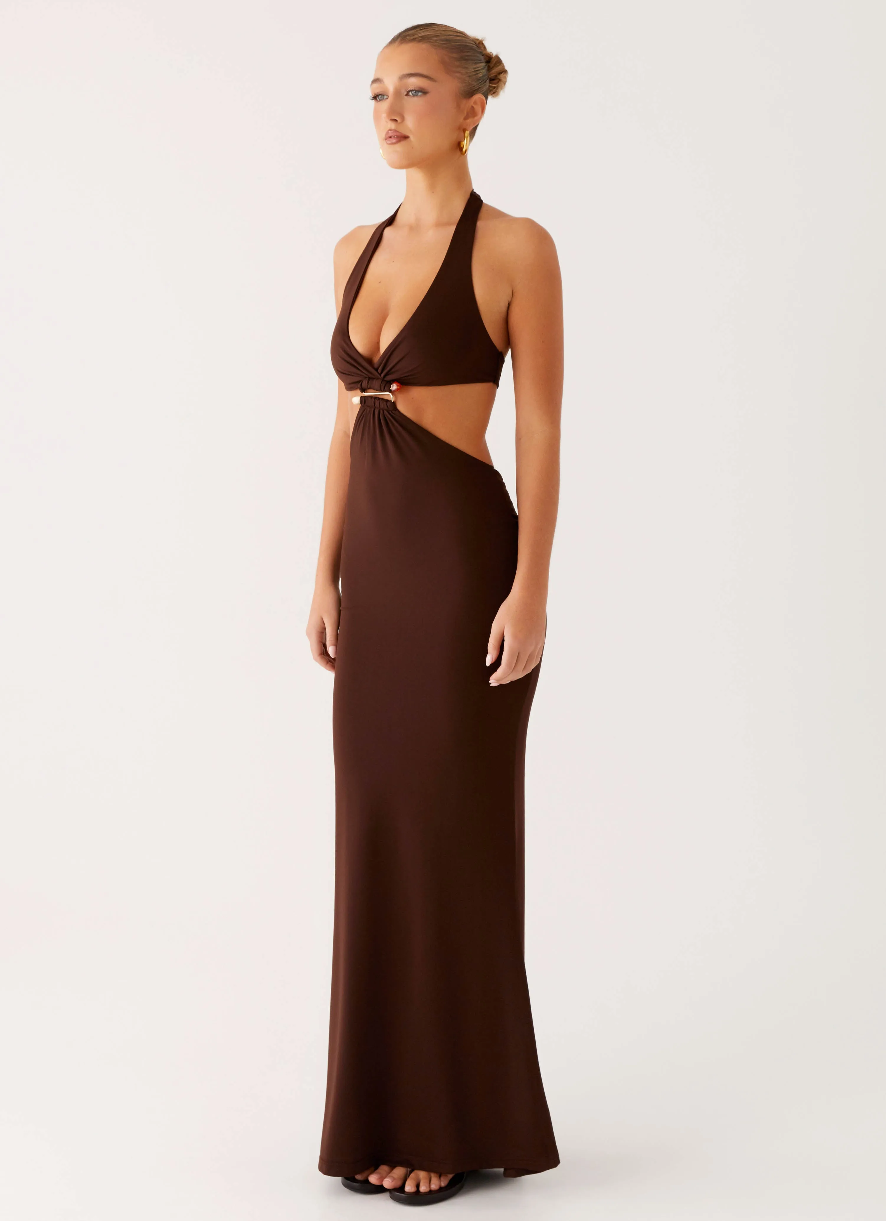 Travel Vibe Shawnie Maxi Dress - Chocolate