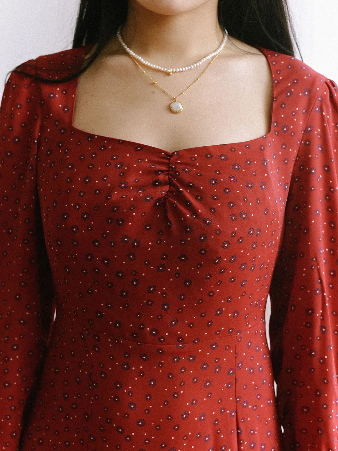 Calm Flow Ensley Floral Printed Black Dress