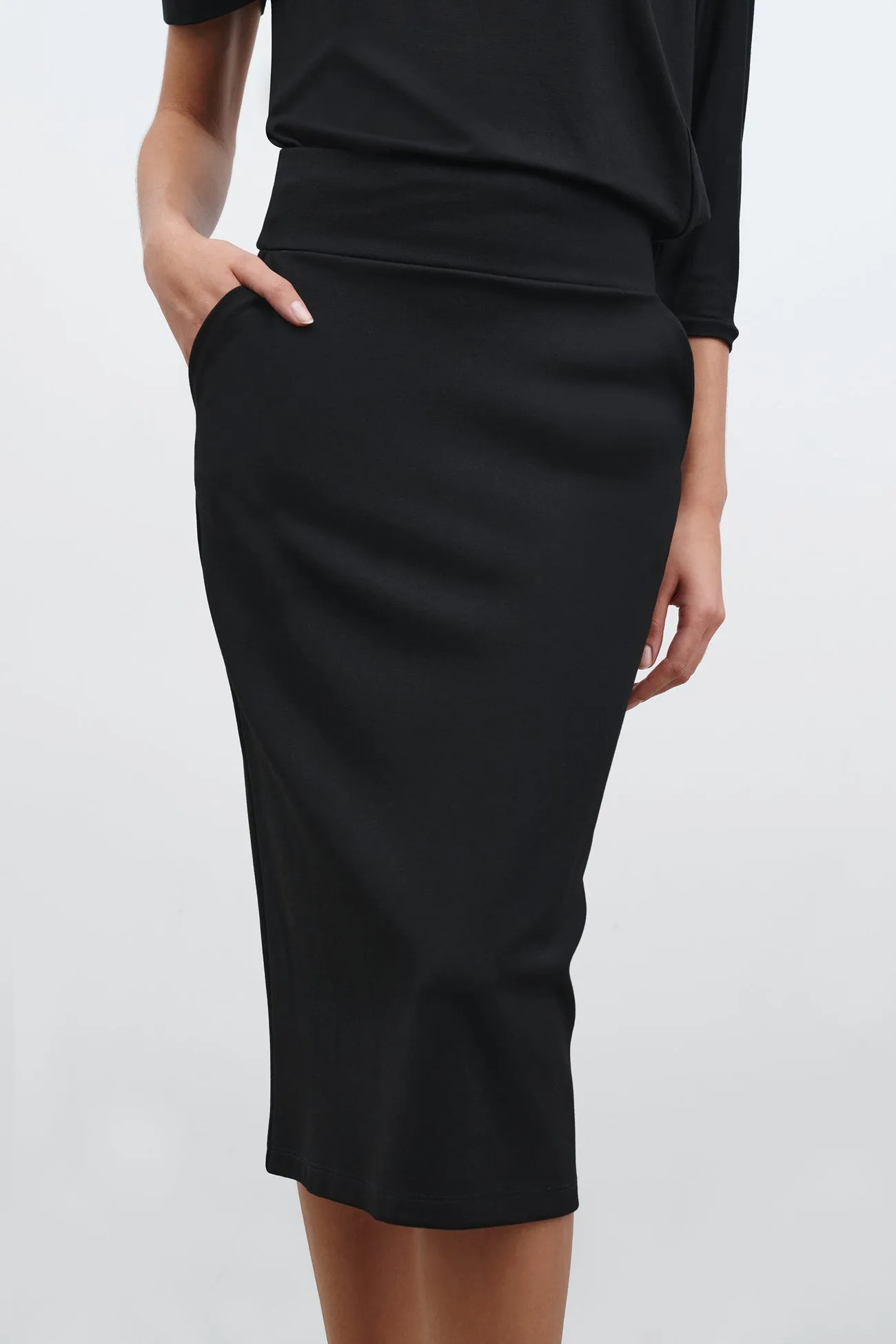 Vesey Pencil Skirt ContouredPanels EasyCare Material