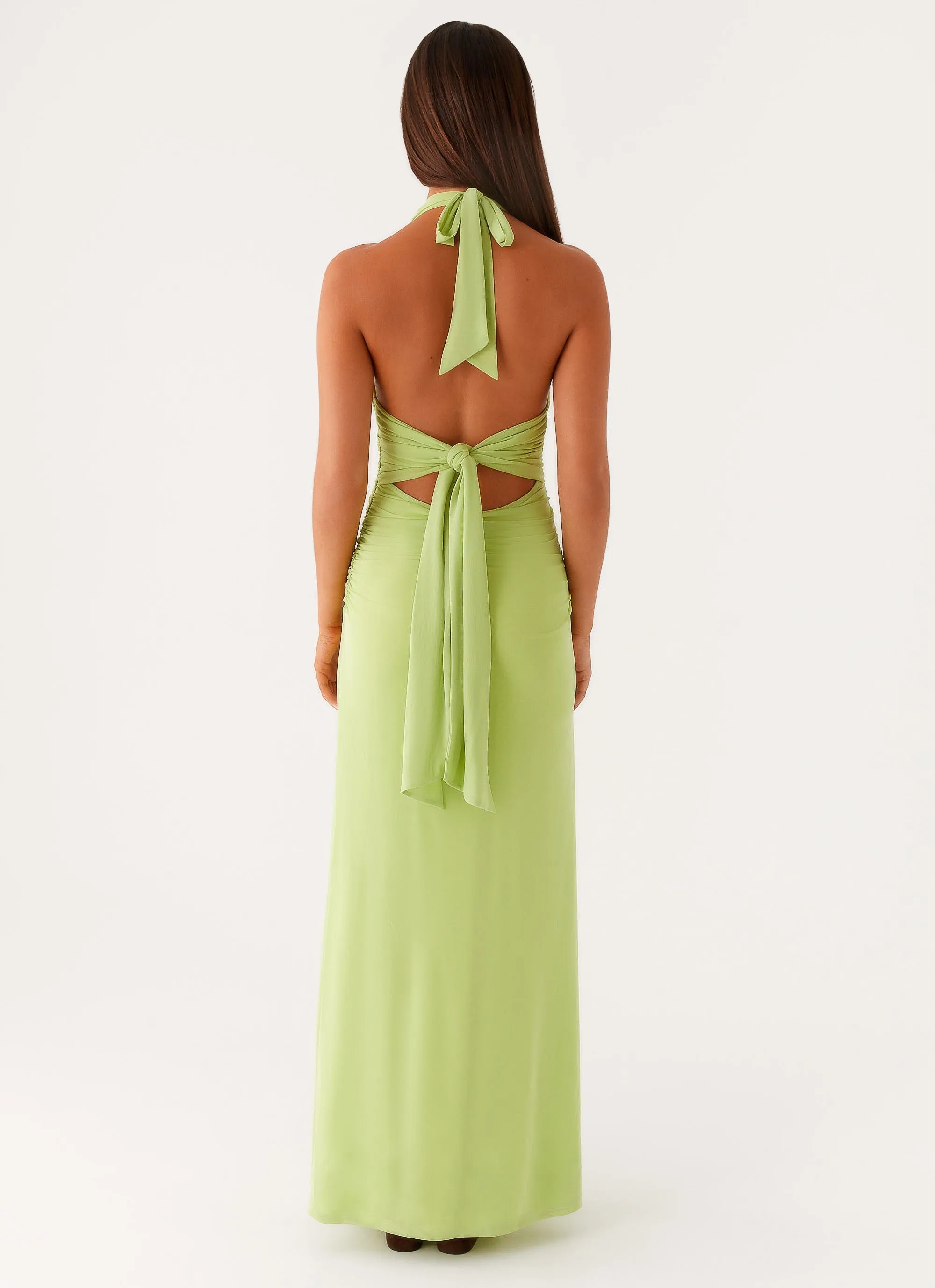 Kerrie Maxi Dress - Lime Inner Smile Flattering Look Fit
