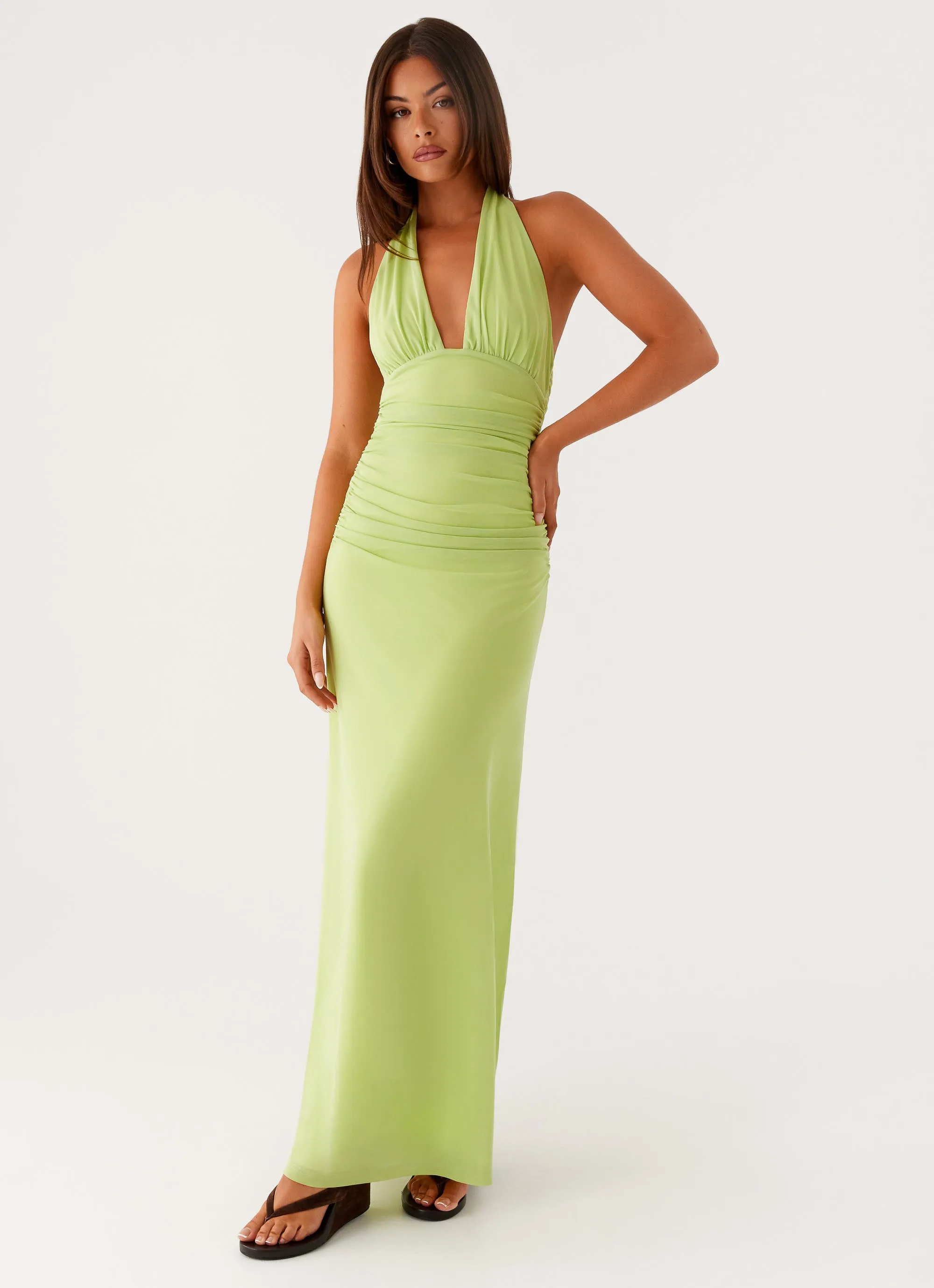 Comfortable office piece Garden-Party Kerrie Maxi Dress - Lime