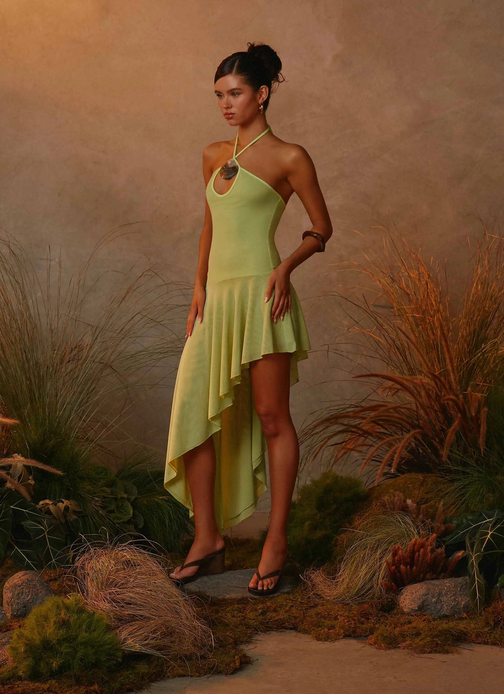 Minimal Form Avigalle Maxi Dress - Lime
