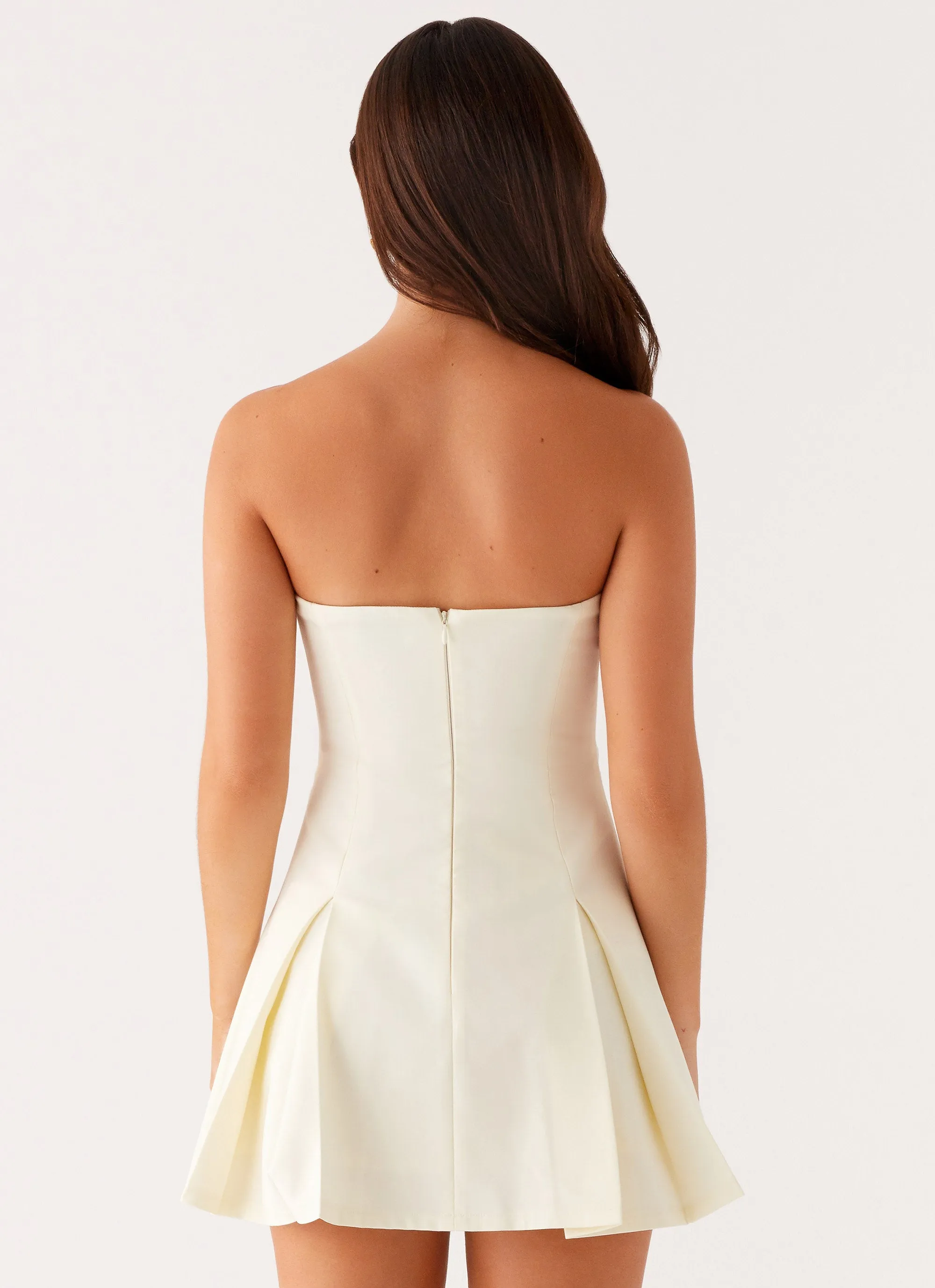Streetwear Look Victoria Strapless Mini Dress - Butter