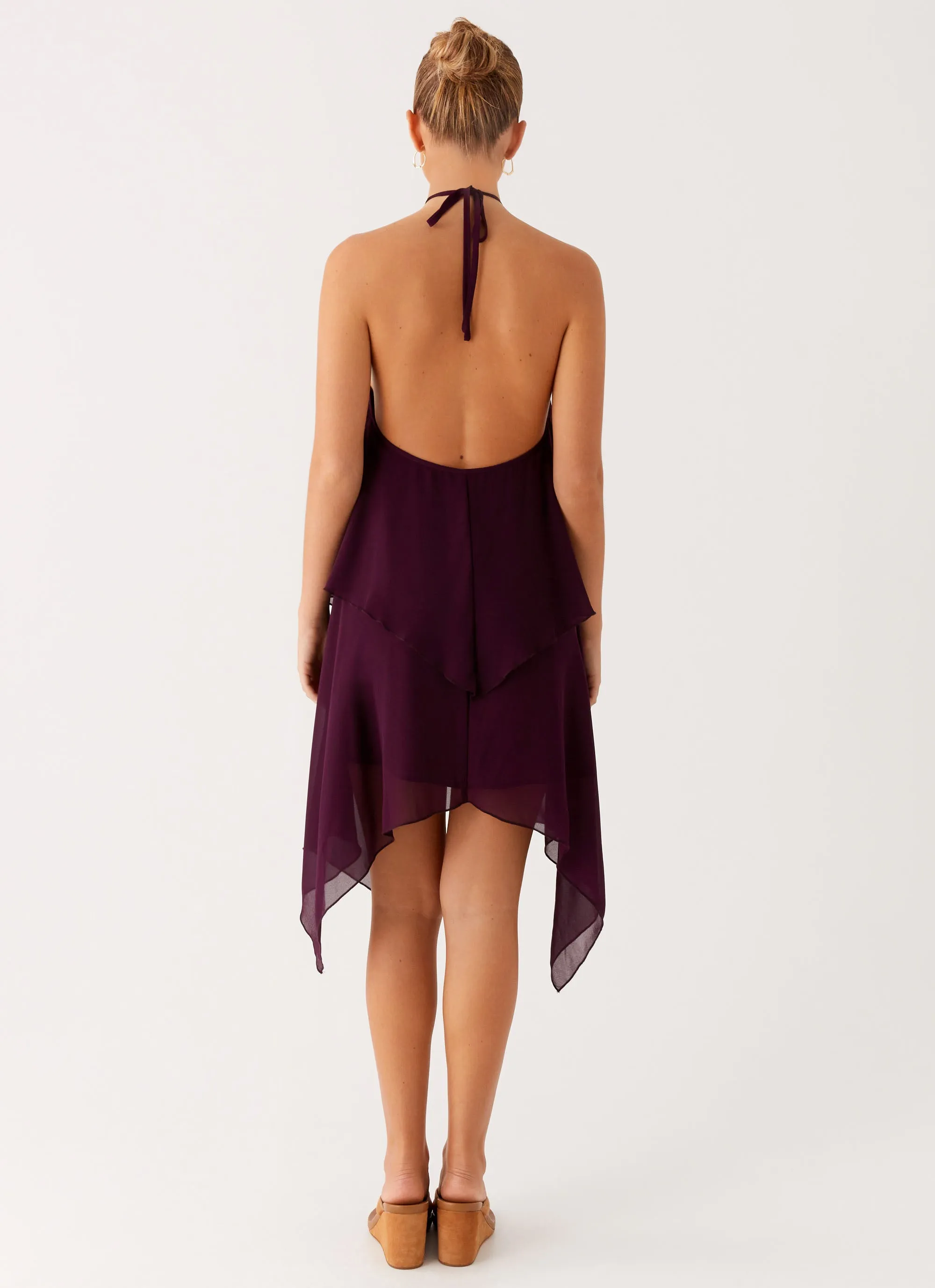 Fresh Combo Dalenti Midi Dress - Plum