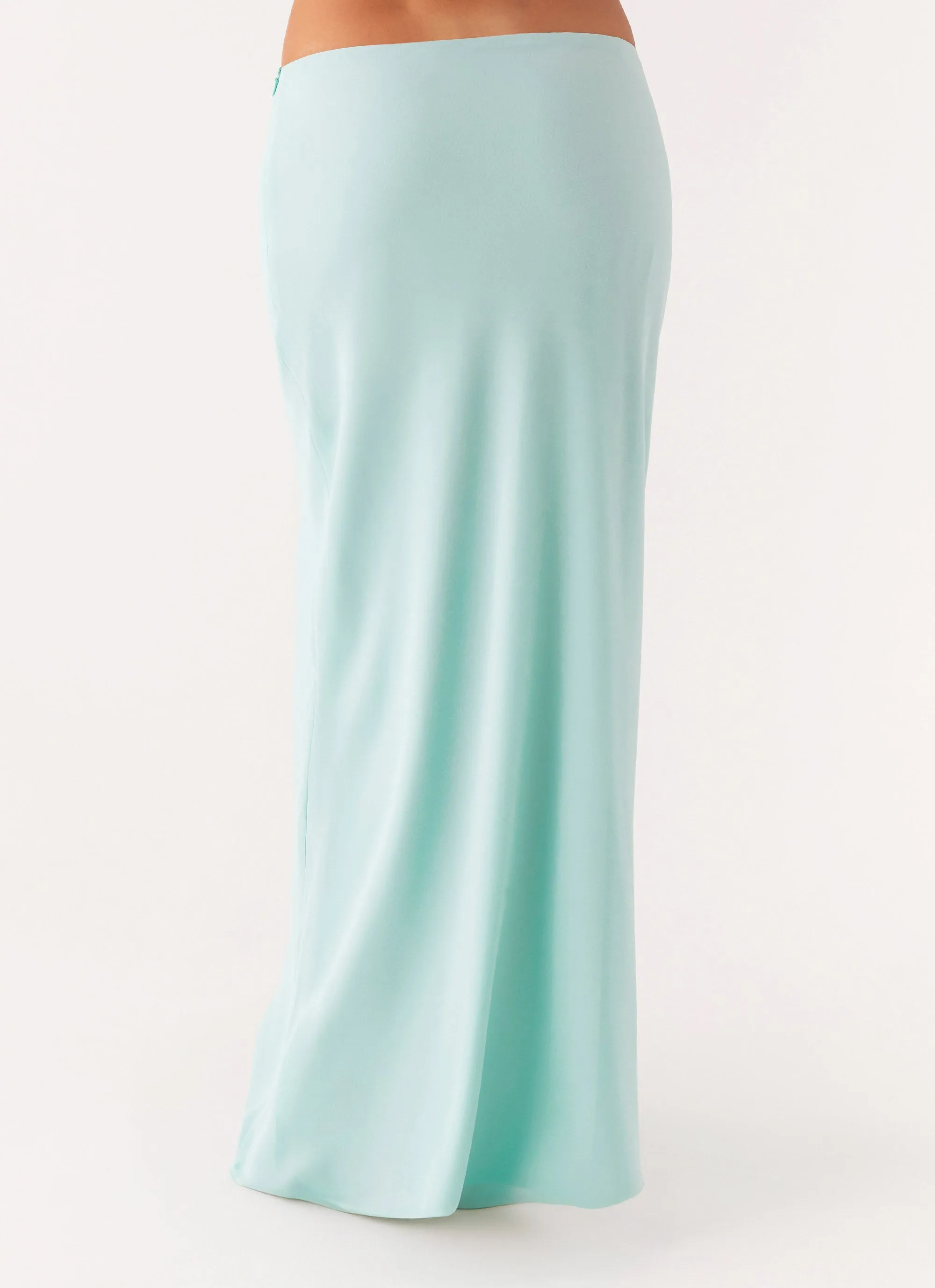 Another Life Chiffon Maxi Skirt - Pale Blue Easy Comfort Cozy Vibe