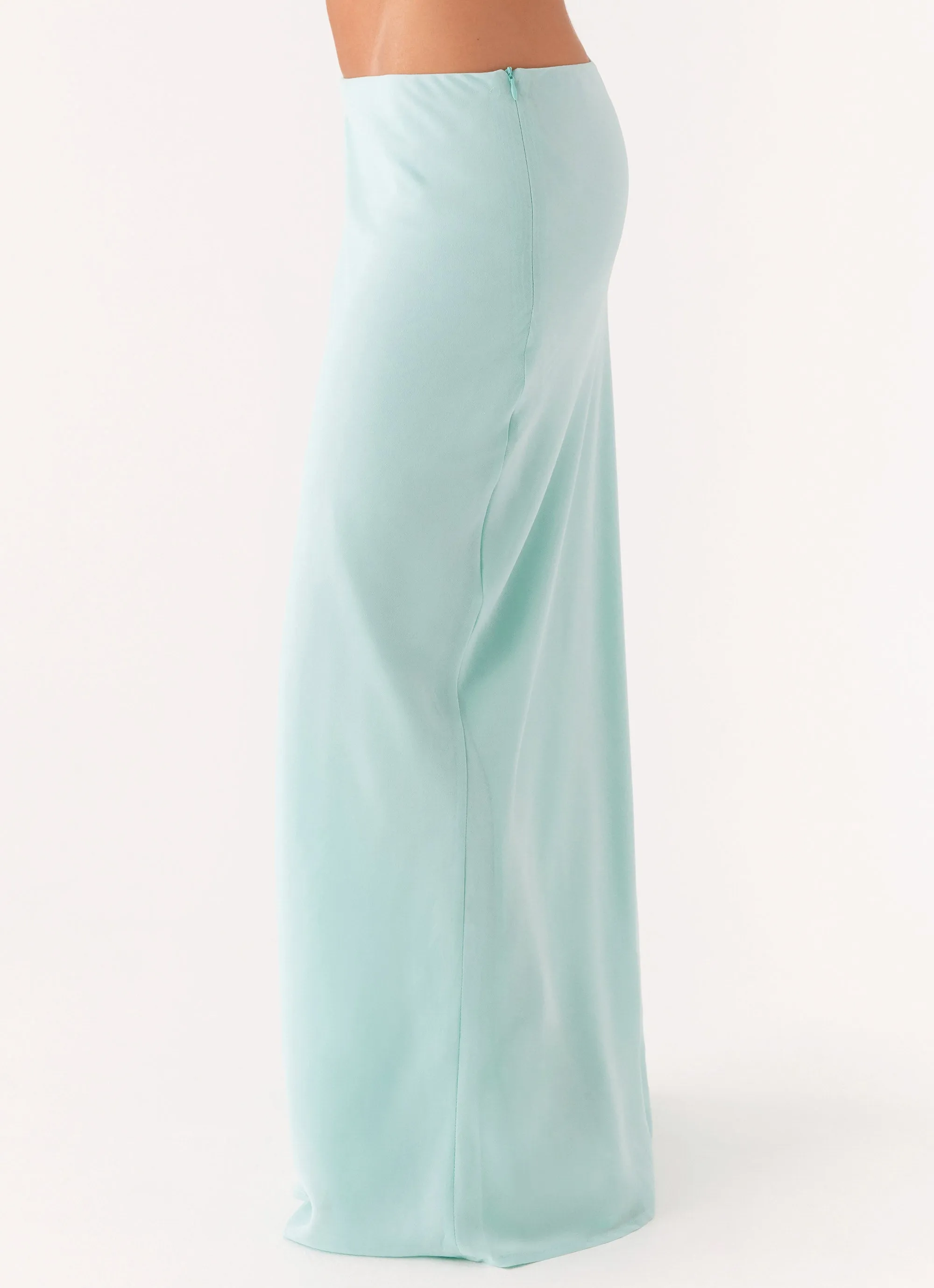 Unique Feature Cultural Heritage Another Life Chiffon Maxi Skirt - Pale Blue