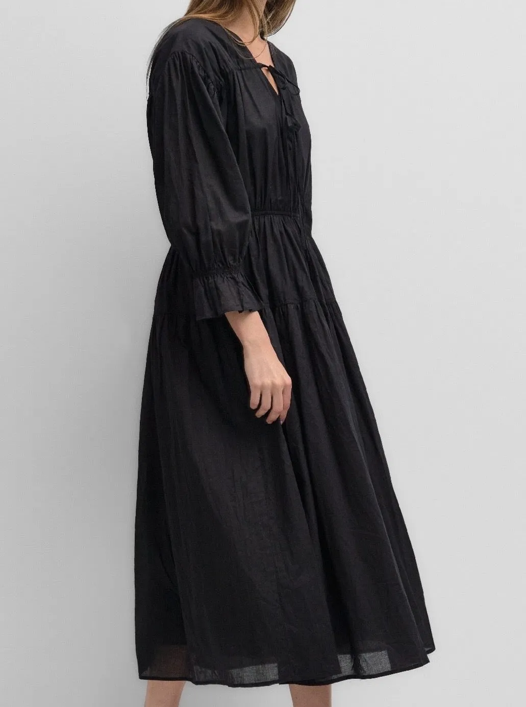 Boat-Neck Vivian Dress - Black