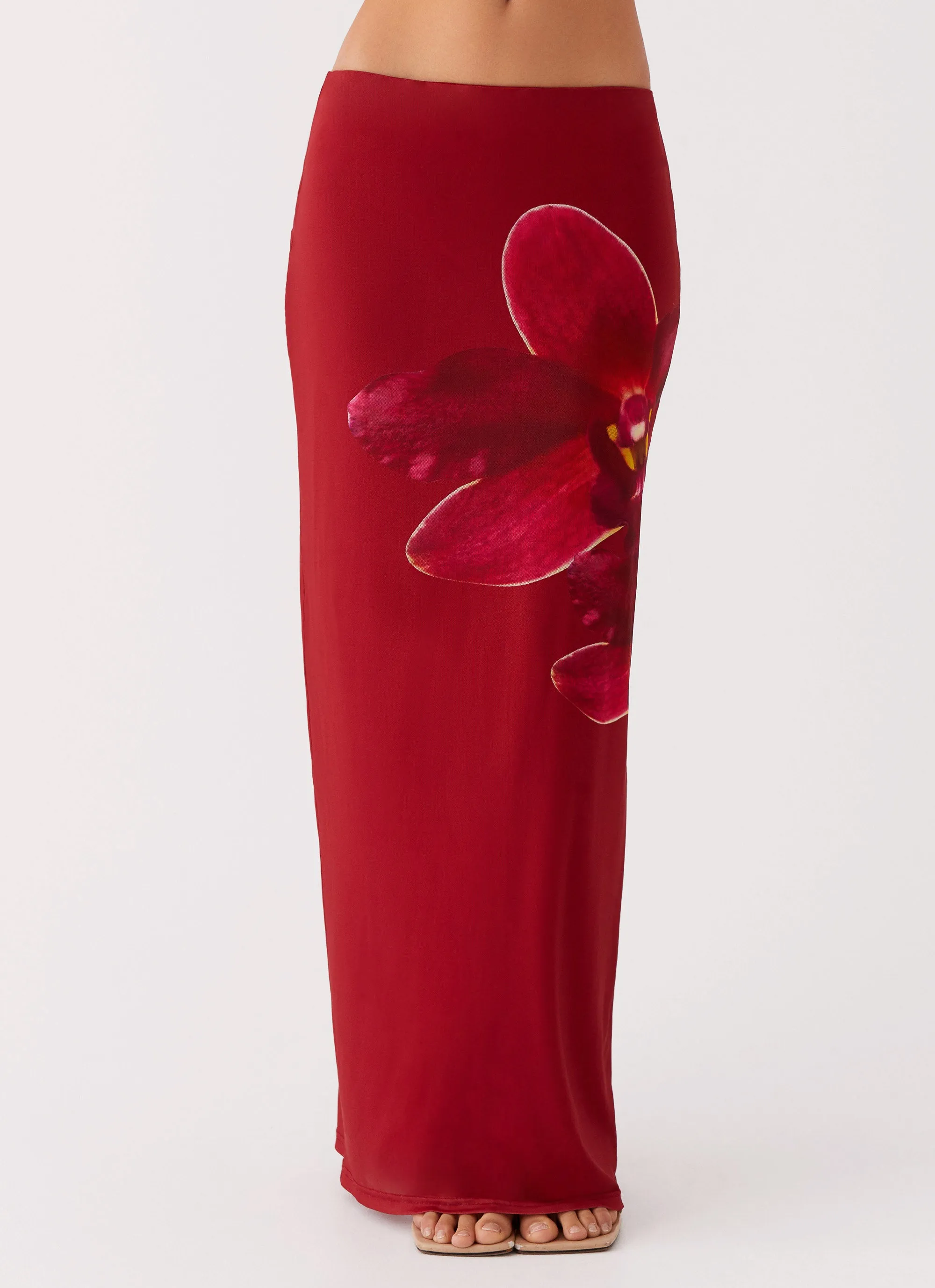 Subtle Finish Year Round Style Waiting For Dawn Mesh Maxi Skirt - Rosa