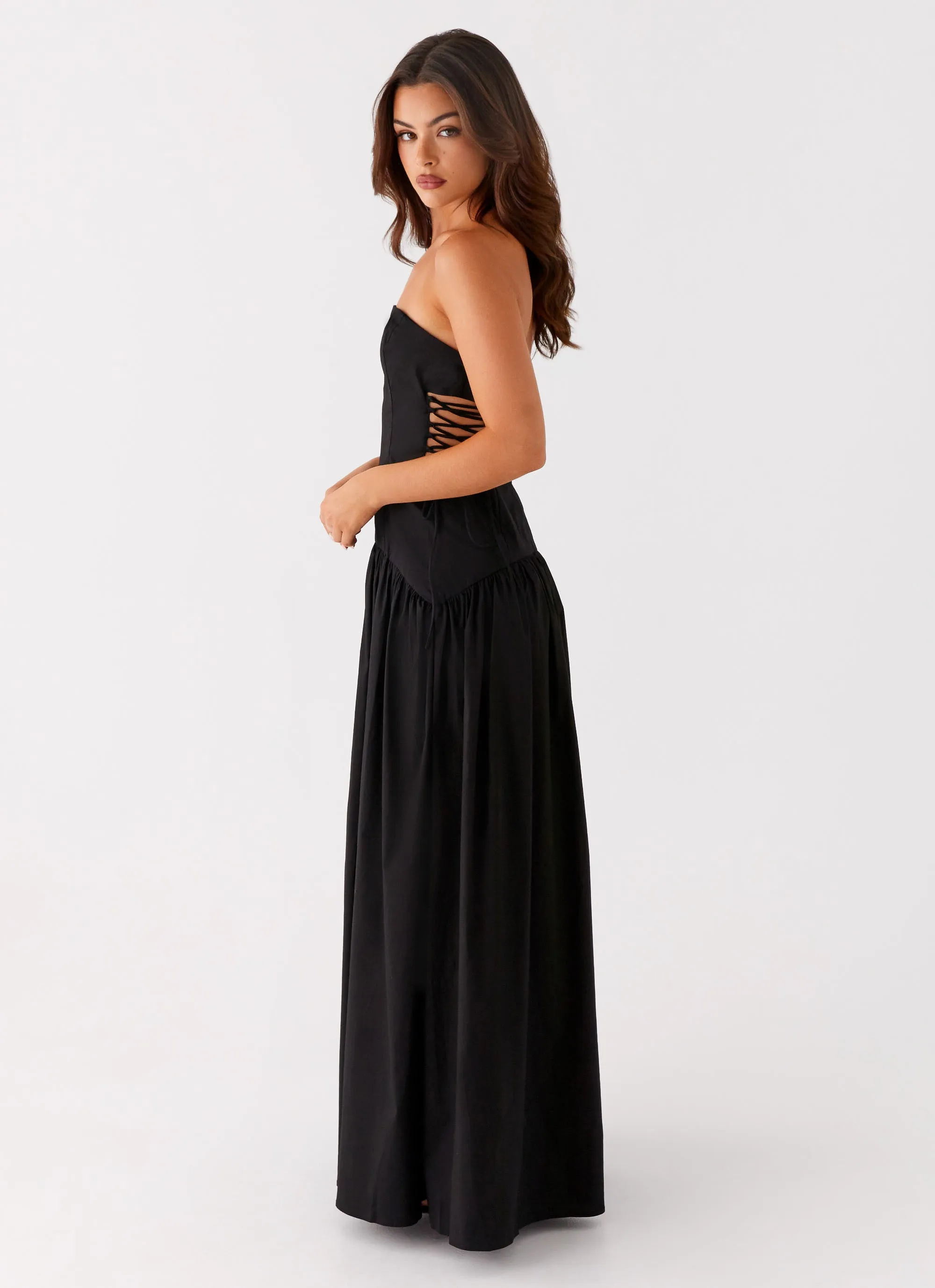 Conagh Maxi Dress - Black Handmade Slender Look