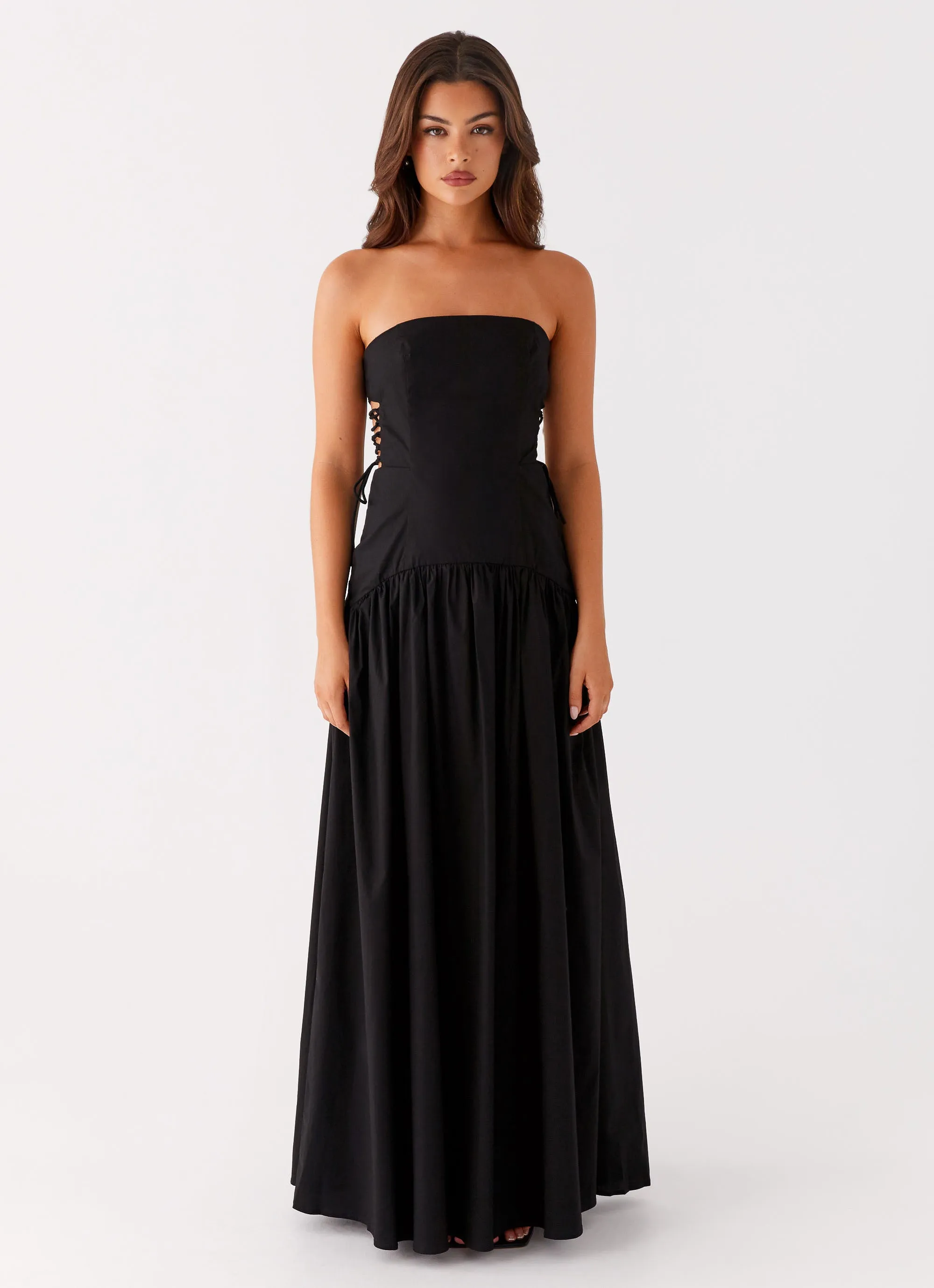Stud-Detail Elegant formal piece Conagh Maxi Dress - Black