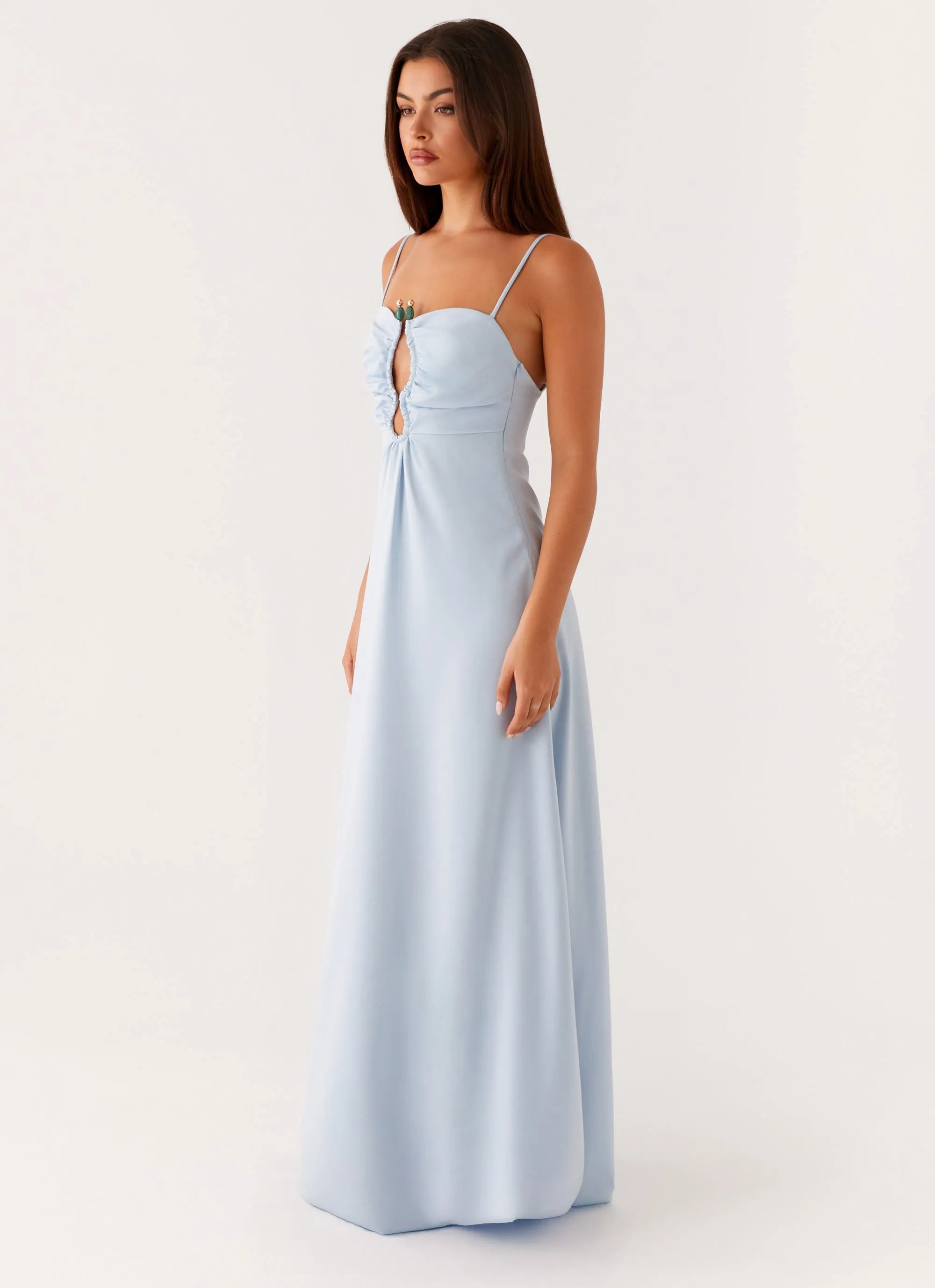 Comfort and style Minimalist fit-and-flare Zelda Maxi Dress - Blue