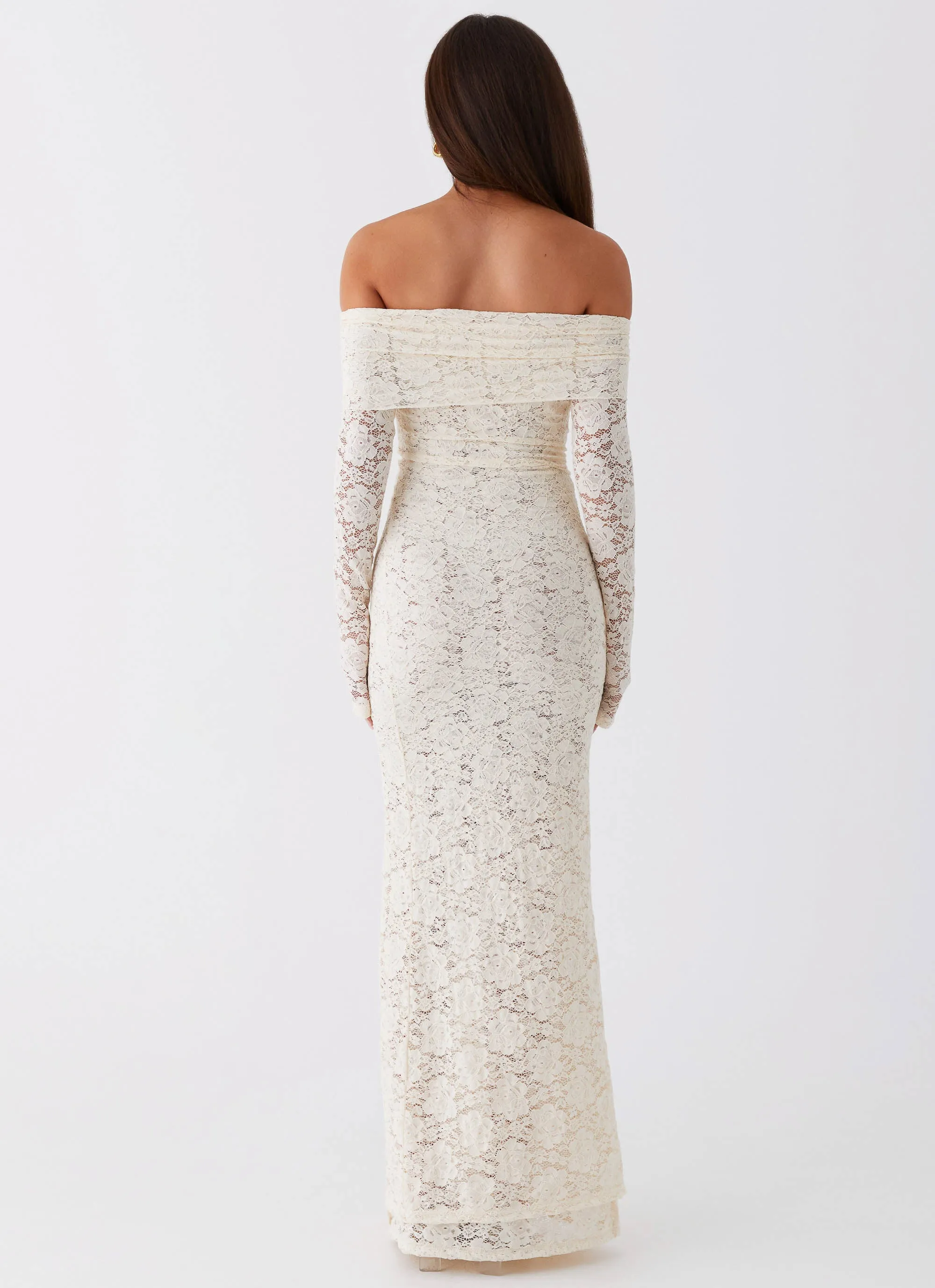 Yours Always Lace Maxi Dress - Ivory Neutral Base Timeless Trend