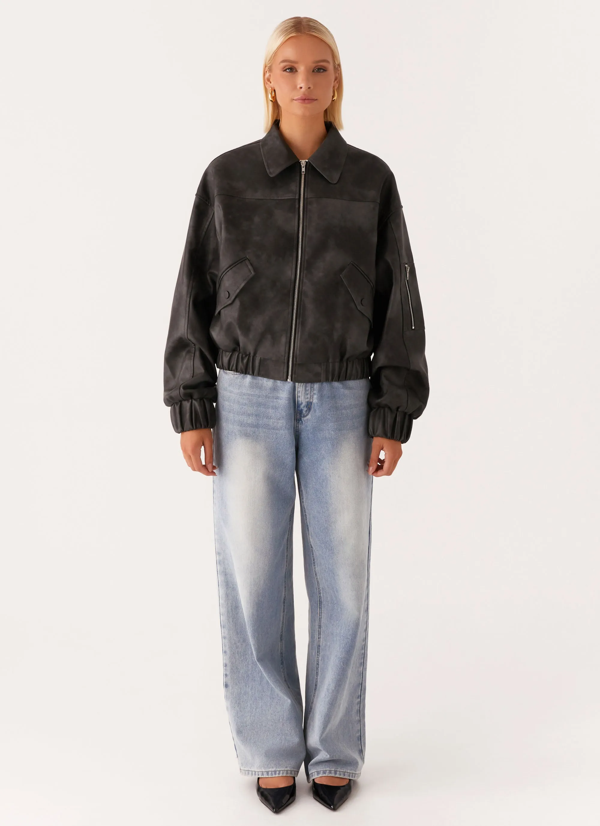 Hidden Compartments Washington Bomber Jacket - Black