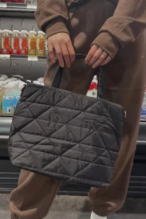 Puffer Tote ReflectiveTrimDetails Airflow Mesh Insert